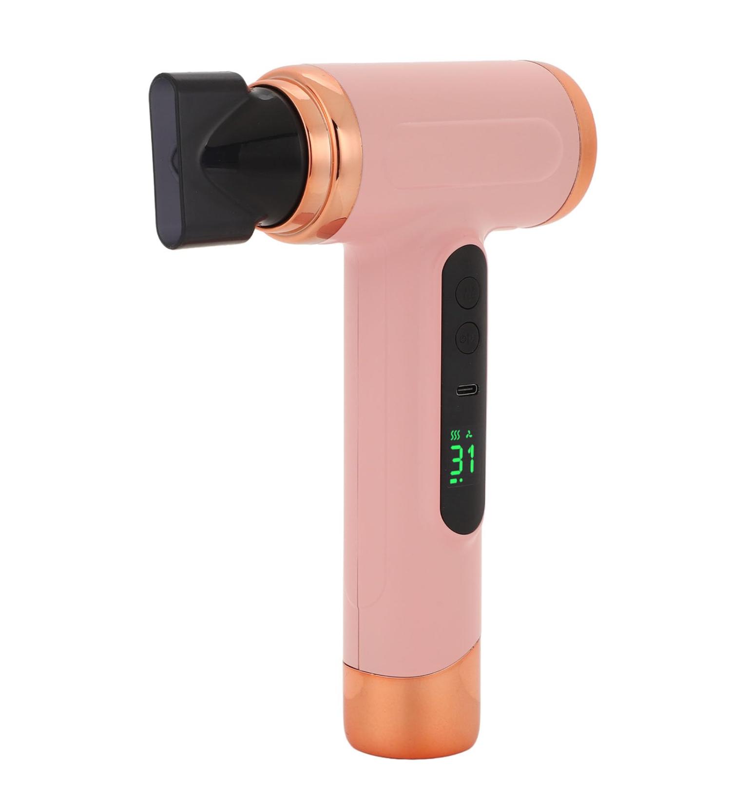 Portable Hair Dryer 200W Cold Hot Wind Mini Hair Dryer with Lightweight Design 15000mAh USB Rechargeable Cordless Travel Hair Dryer Blow Dryer with Nozzle for Students Roseate - Buy Online on GoSupps.com