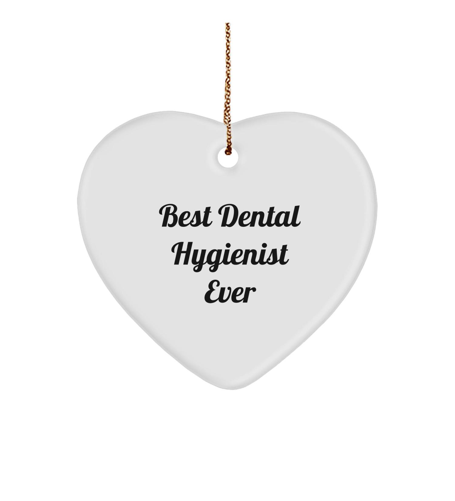Dental Hygienist Heart Ornament Best Dental Hygiene Quote Christmas Unique Gift for Men Women or Coworkers Funny Inspirational Heart Ornament for Dental Hygienist Love
