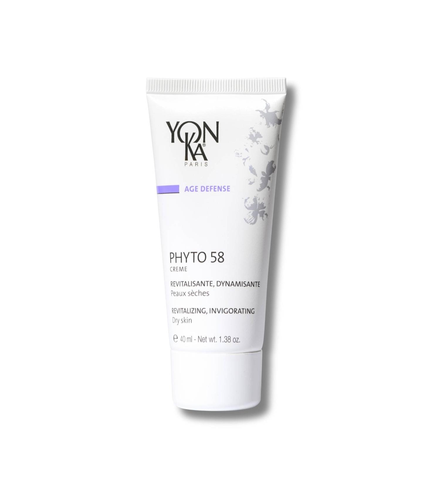 Phyto58 Yonka Revitalising Night Cream for Dry Skin 40ml | Purifies Regenerates and Brightens Tired Skin | Dermatologically Proven Efficacy Within 28 Days ! 89% Natural Ingredients - Buy Online on GoSupps.com