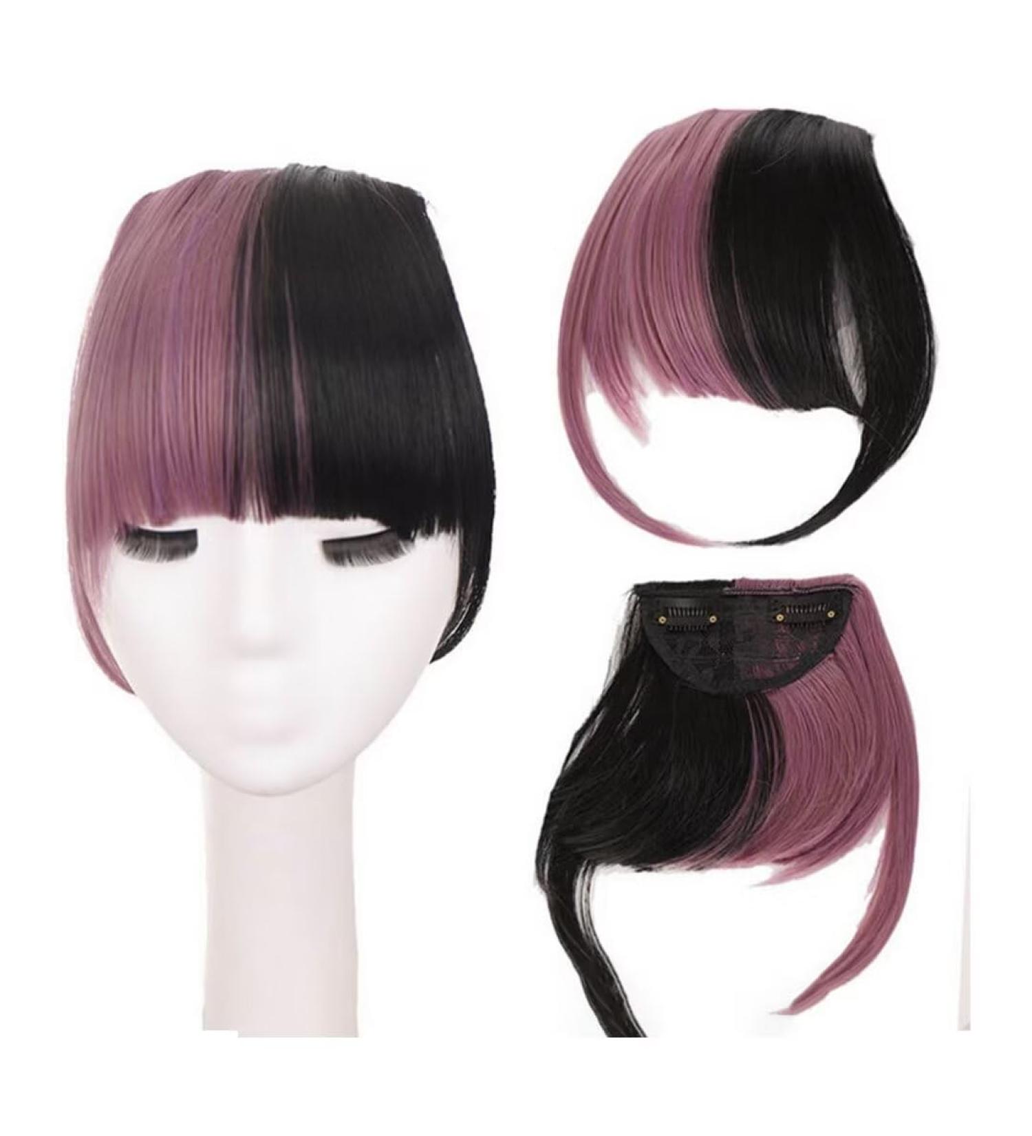 Faringoto Bangs Hair Clip in Bangs Clip In Hair Bangs Hairpiece Clip In Hair Extension Human Hair Bangs For Women Black+thin vine - Buy Online on GoSupps.com