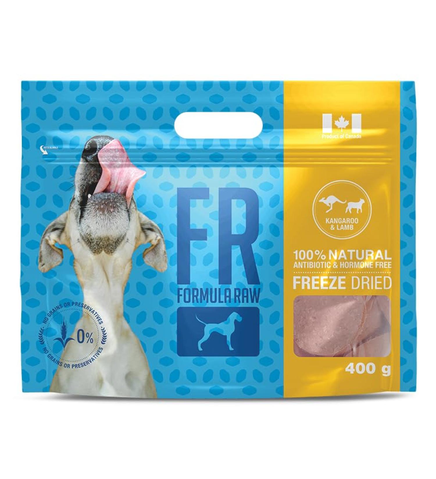 Formula Raw's Premium Freeze-Dried Dog Food - Grain-Free Natural & Fresh High Protein Ideal for All Ages & Breeds (400g Kangaroo & Lamb) Kangaroo & Lamb 400 g (Pack of 1) - Buy Online on GoSupps.com