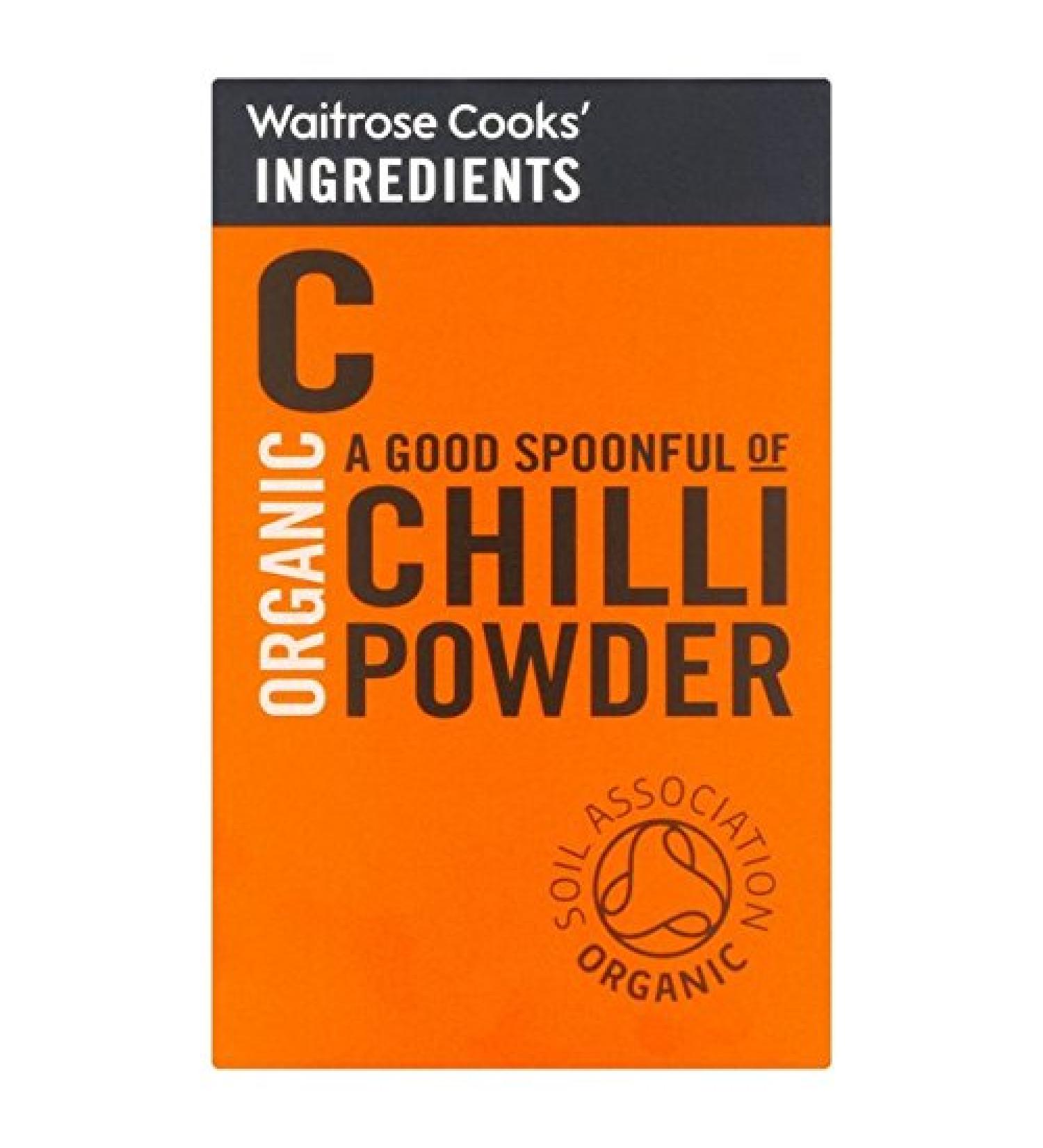 Cooks' Ingredients Organic Chili Powder Sweet Waitrose 50g
