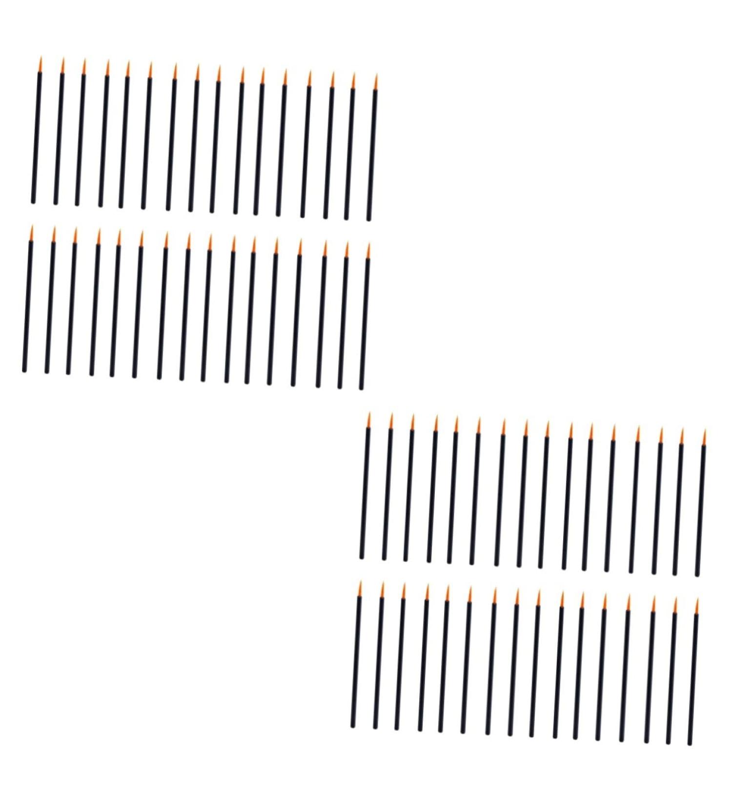 Healeved 200 pcs Makeup Point Disposable Cosmetic Lip Applicator Tool Gloss Fine Eyeliner Wands Brush - Buy Online on GoSupps.com