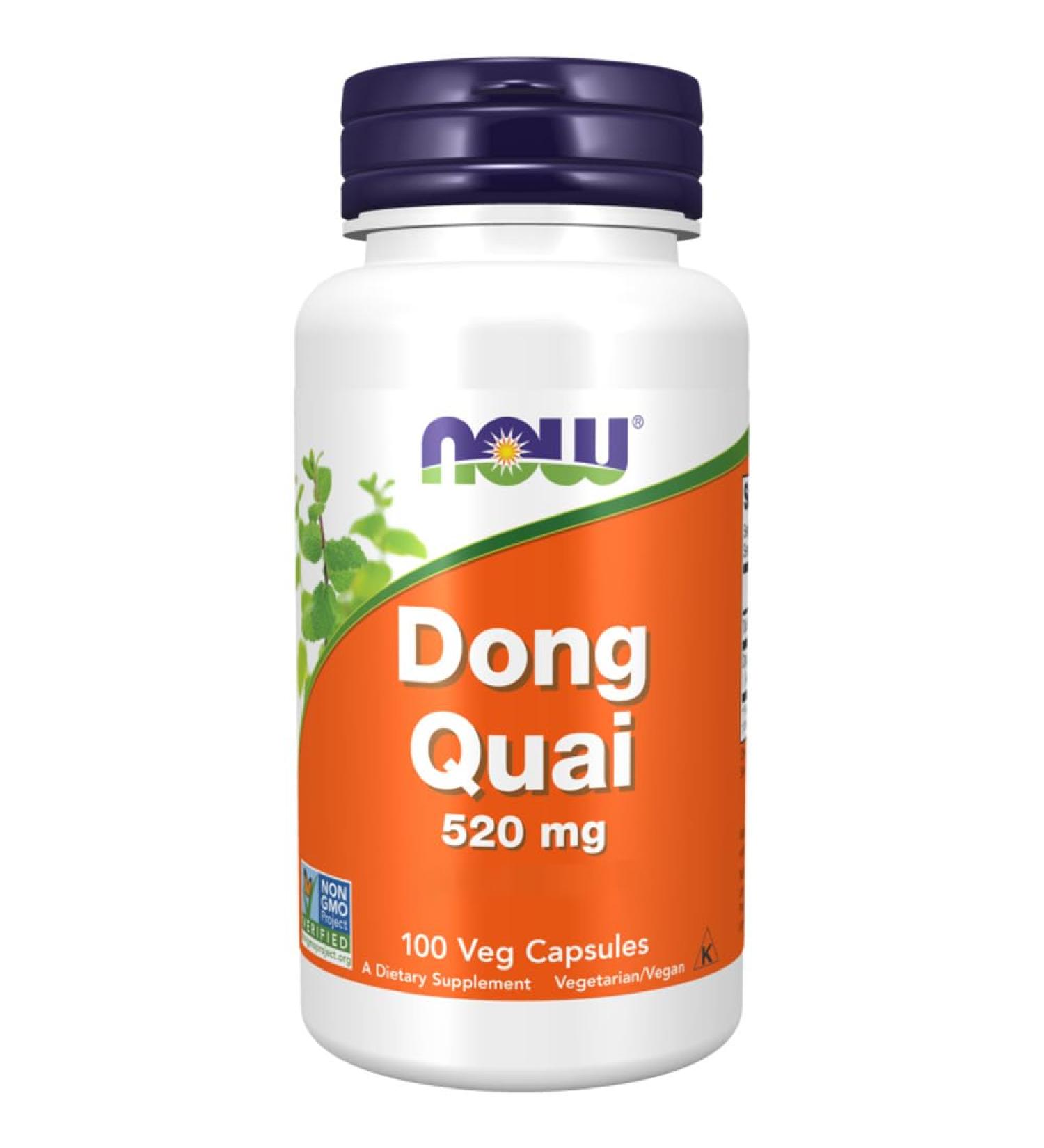 Now Foods Dong Quai 520mg Vegan Capsules - Lab-Tested, Gluten-Free, Soy-Free, Vegetarian - Buy Online on GoSupps.com