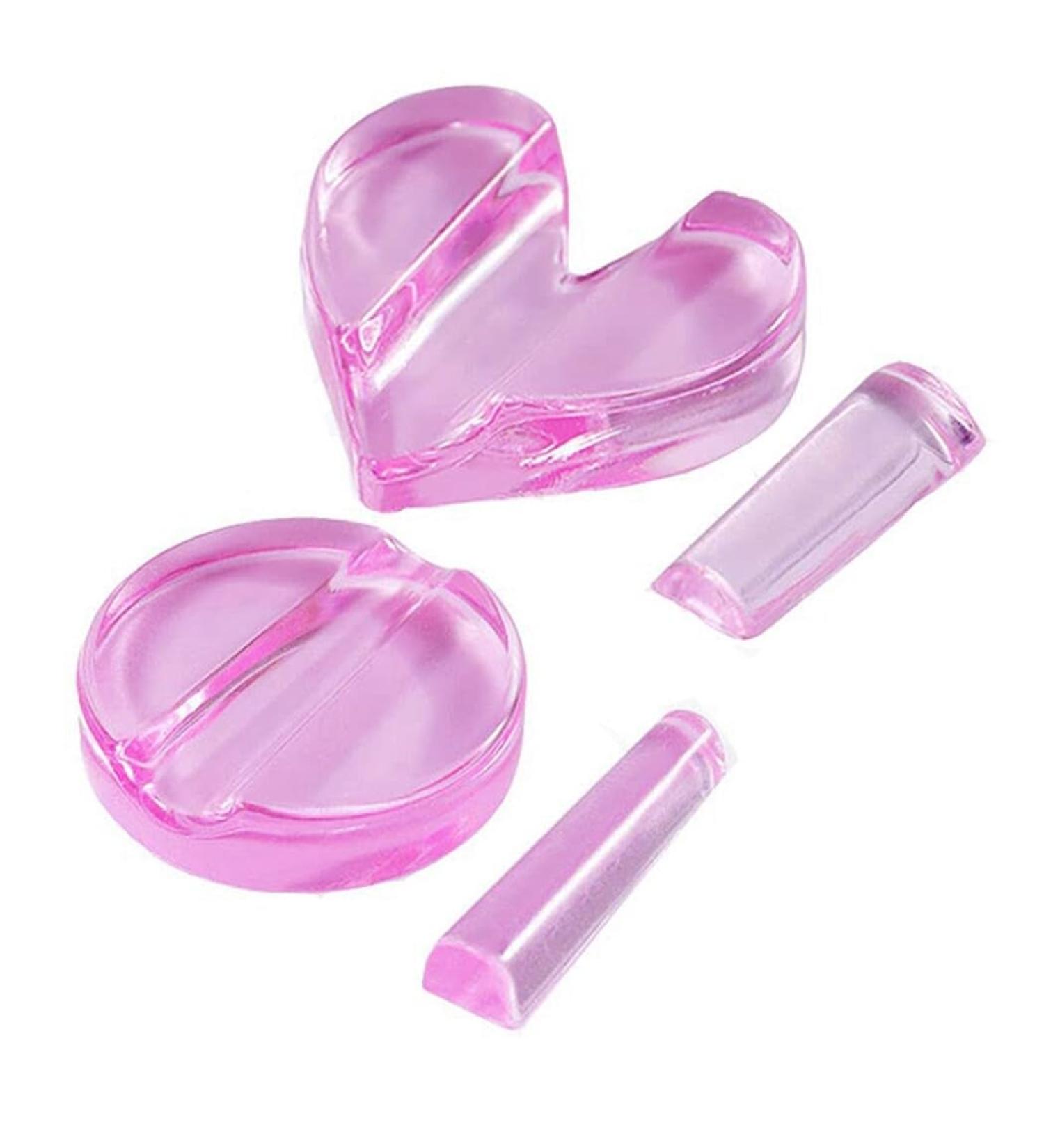 Kapmore Mini Nail Metal Bending Tool Set 2 Acrylic Portable Diy Pink Embossed Mold Nail Tool Equipment Hollow Frame Art - Buy Online on GoSupps.com