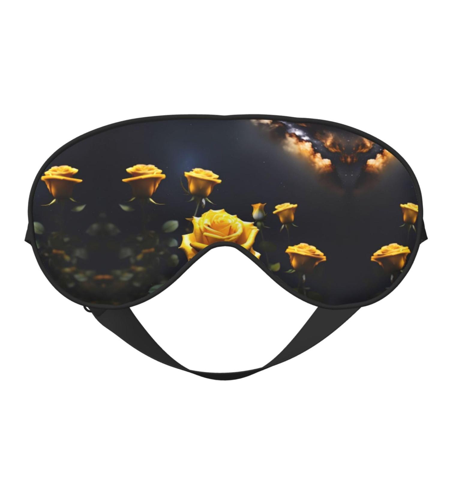 Beautiful Yellow Roses Eye Mask - Soft Elastic & Adjustable Nighttime Comfort for Men & Women | International Shipping - Buy Online on GoSupps.com