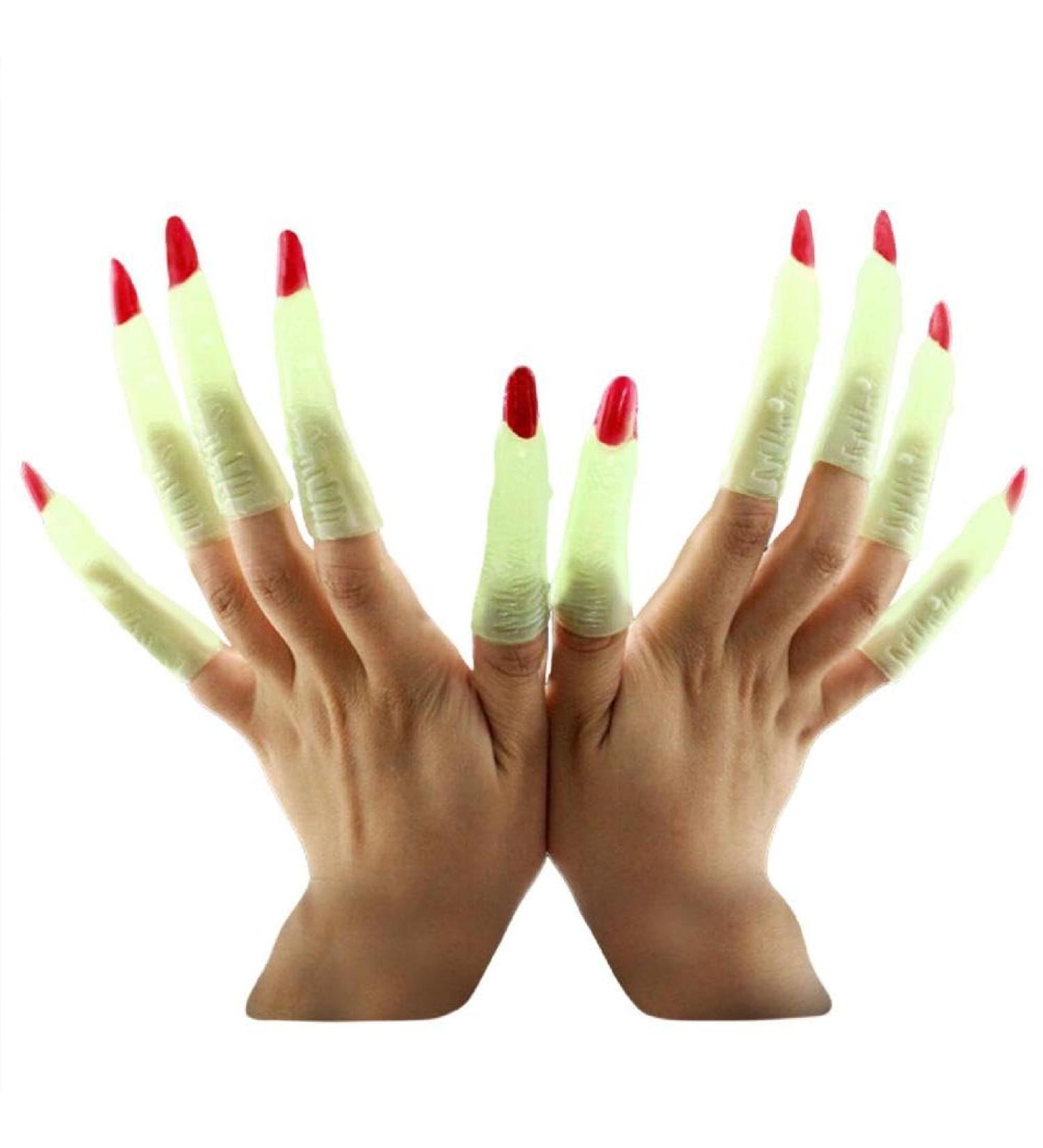 10Pcs False Nails Costume Prop Nails Halloween Luminous Witch Fingers Fake Finger False Witch Nails Witch Finger Fake Nails Halloween Costume Nails Fake Finger False Witch Nails Green - Buy Online on GoSupps.com