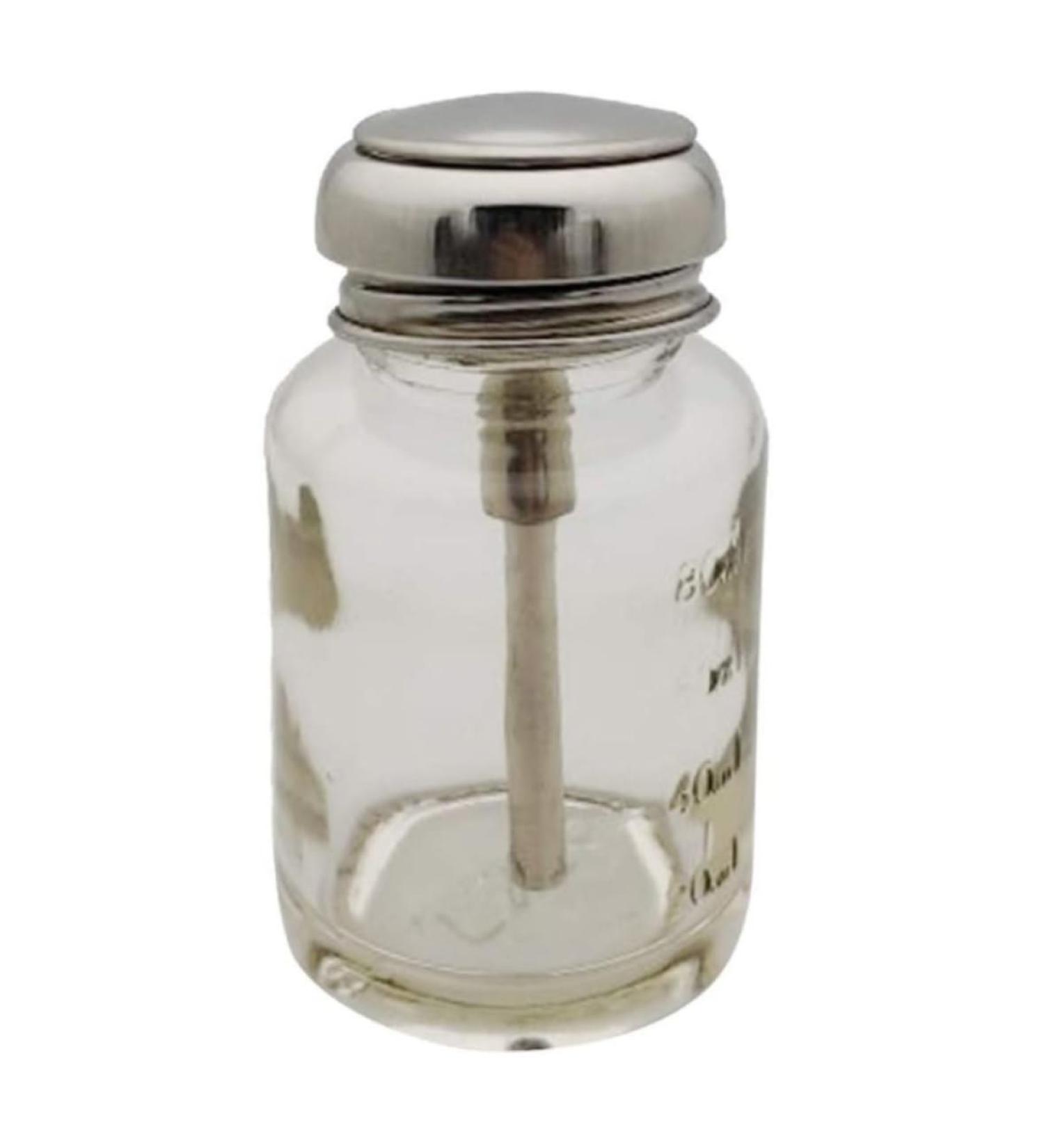 Push Glass Bottle Push Down Alcohol Dispenser for Nail Polish Makeup Remover 80ML push down dispenser - Buy Online on GoSupps.com