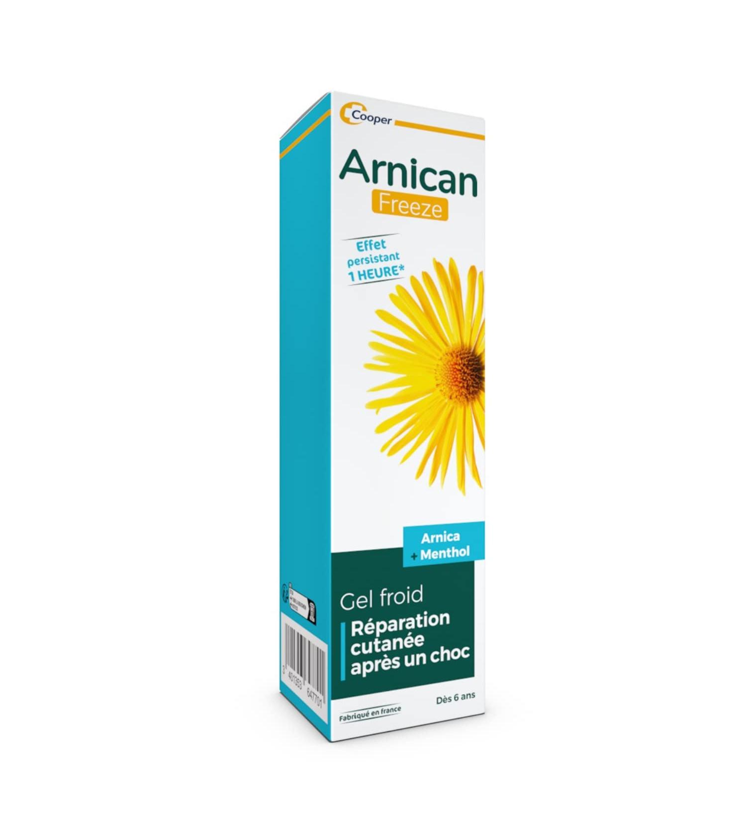 ARNICAN - Freeze - Gel froid base d'arnica et de menthol - R paration cutan e apr s un choc - Effet persistant 1 heure - Tube de 100 g Blanc 100 g (Lot de 1)