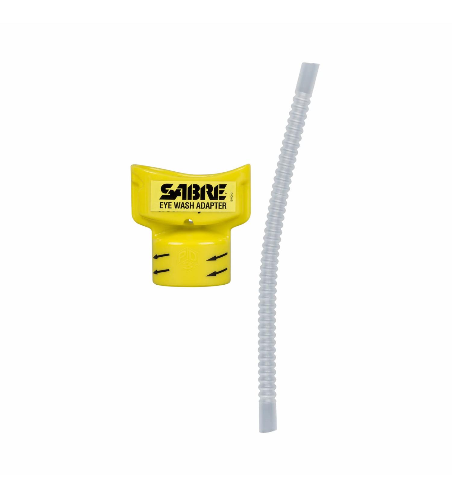 SABRE Eye Wash Adapter - Water Bottle Eye Wash Device - Flushes Contaminants - Yellow 2.4 oz - Buy Online on GoSupps.com