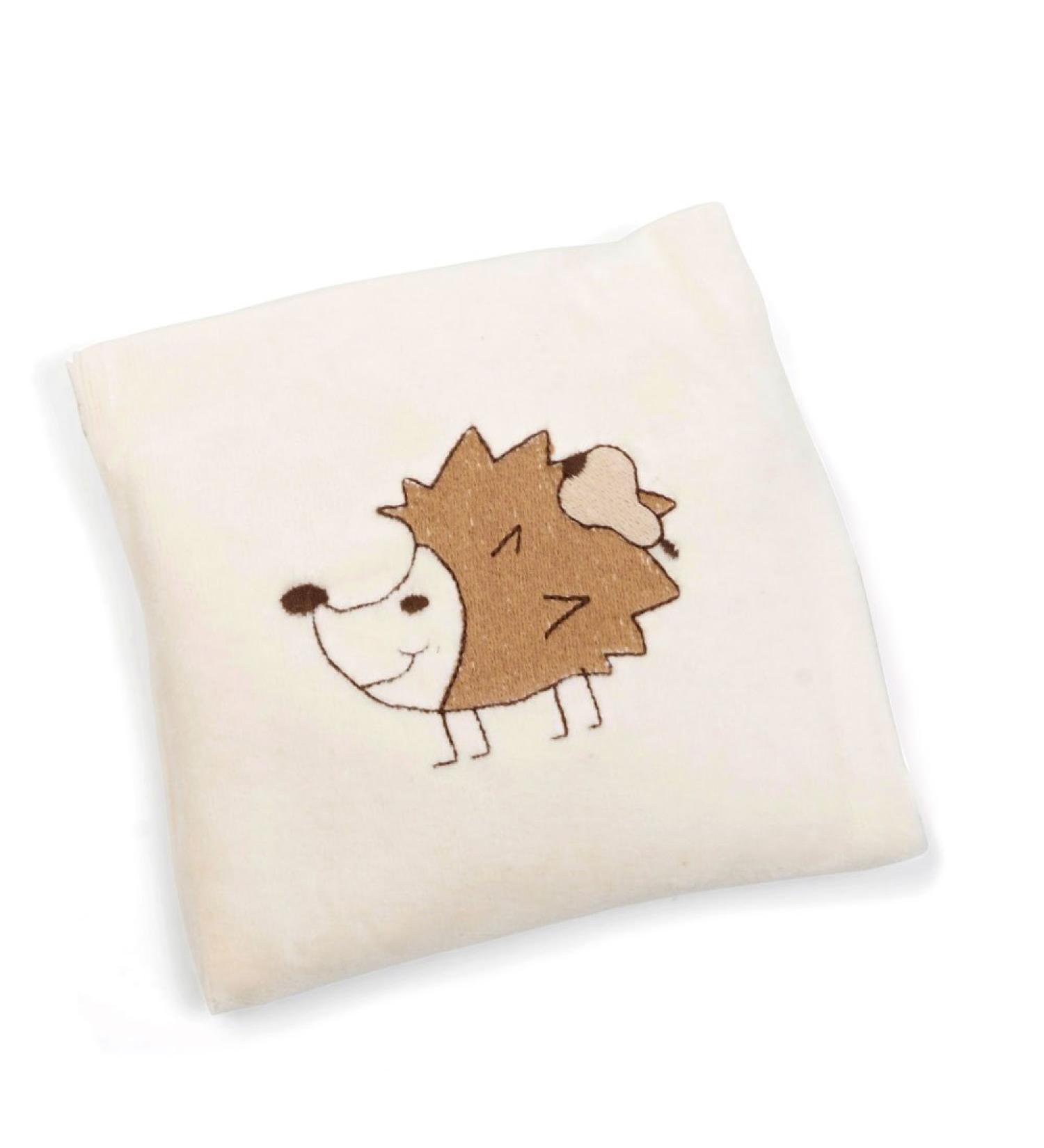 Organic Linseed Cushion for Babies - Gr nspecht 13-V1 Hedgehog Design | 13 x 13 cm - Buy Online on GoSupps.com