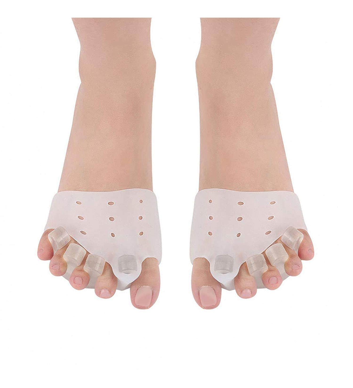 Gel Toe Separators and Metatarsal Pads for Pain Relief - Forefoot Cushions for Men and Women - Bunion Corrector and Toe Straightener - 4 Pcs Set - Buy Online on GoSupps.com