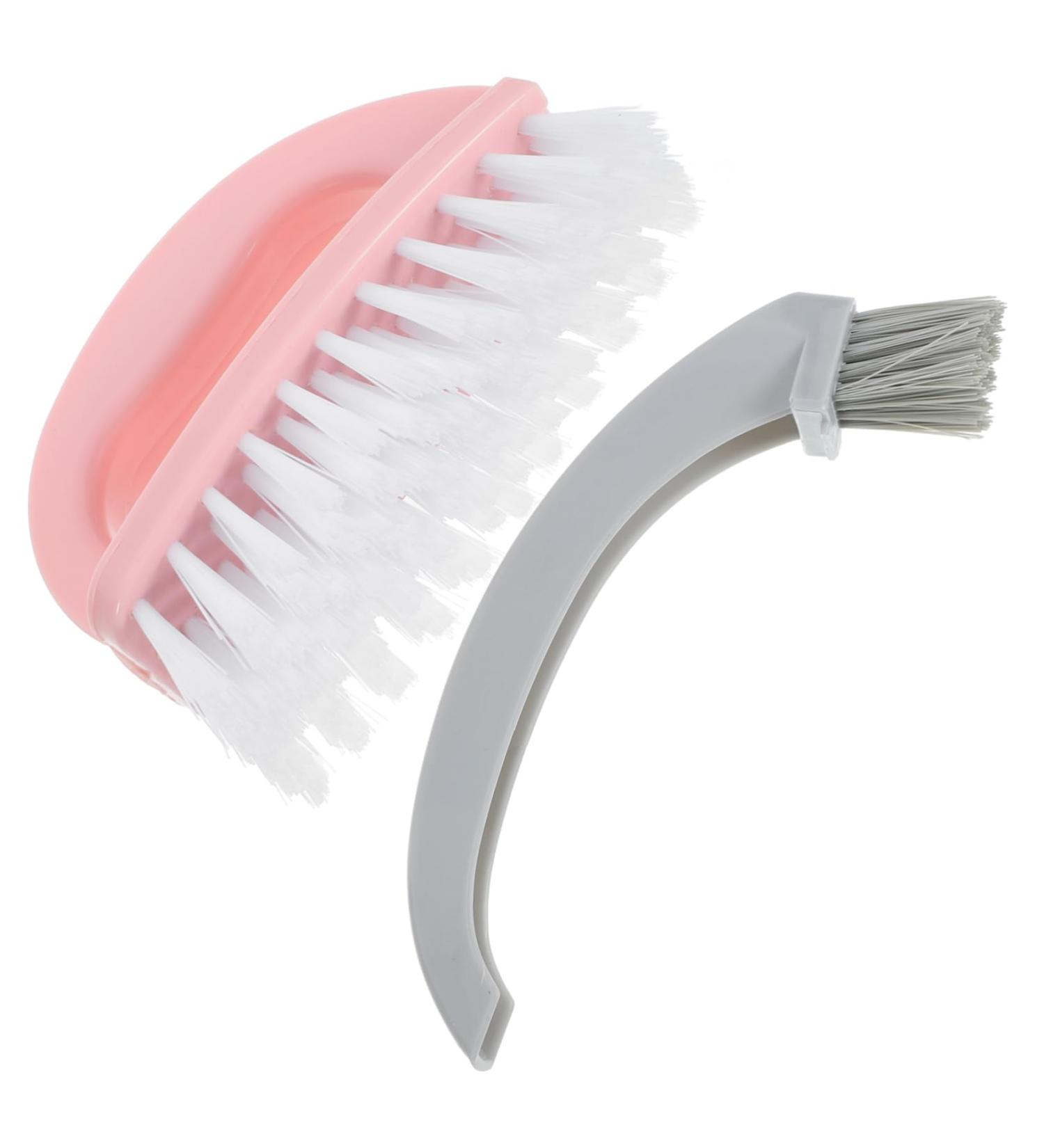 Ipetboom Laundry Brush Cleaning Brush Clothes Scrub Shoes Scrub Washing Brush Scrub Brush Shoe Brush Simple Style Brush Cleaning for Household Use Double Head Pink Plastic Macaron 16.50X9.50X6.00CM Pink - Buy Online on GoSupps.com
