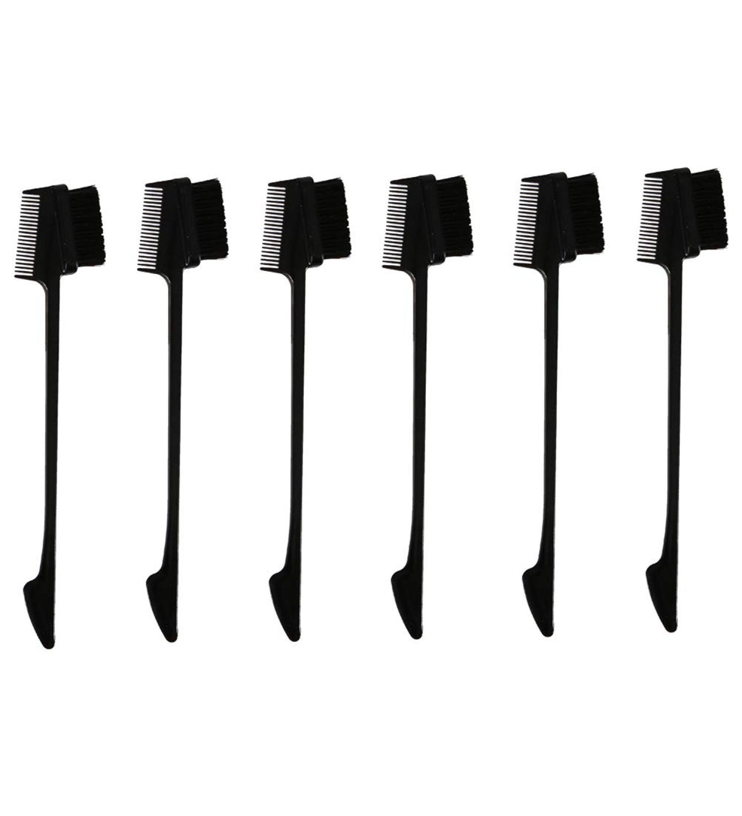 6pcs Portable Beauty Tools Set for Women | Stylish Comb Brow Brush Mascara Comb - Black Hairbrush Collection - Buy Online on GoSupps.com
