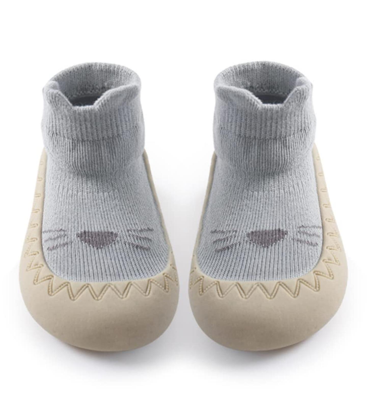 Baby First Walking Shoes | Toddler Sock Shoes with Grips | Soft Sole for Boys Girls 18-24 Months - Blue - Buy Online on GoSupps.com
