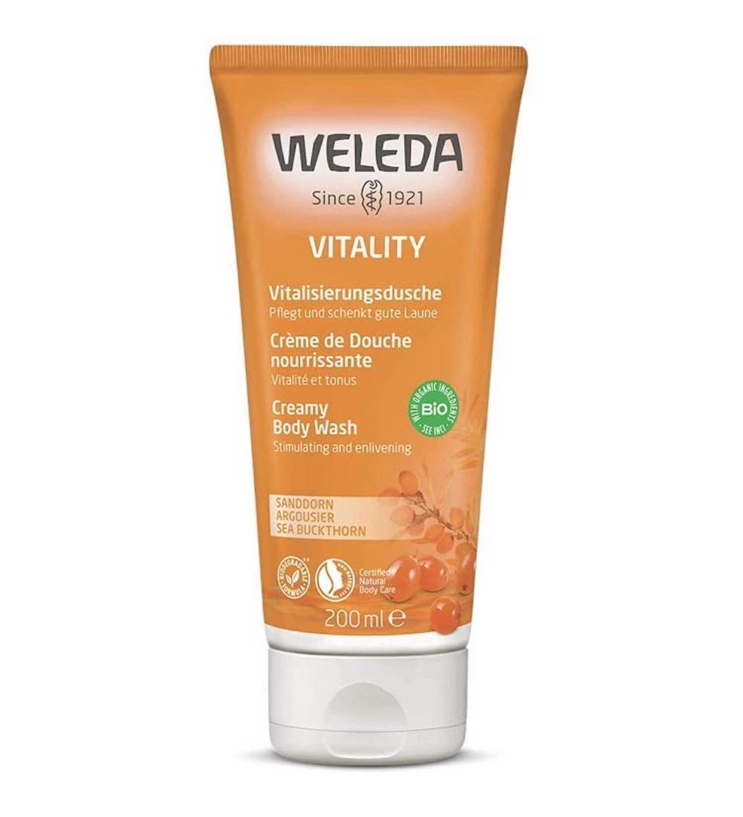 Weleda Hydrating Sea Buckthorn Body Wash - Gentle Plant-Based Cleanser, 6.8 Fl Oz - Buy Online on GoSupps.com