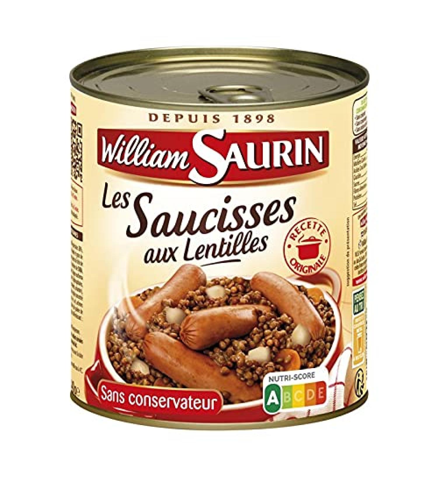  Epicerie sal e William Saurin Lentil Sausages 840 g Pack of 4 Sold as a Lot - Buy Online on GoSupps.com