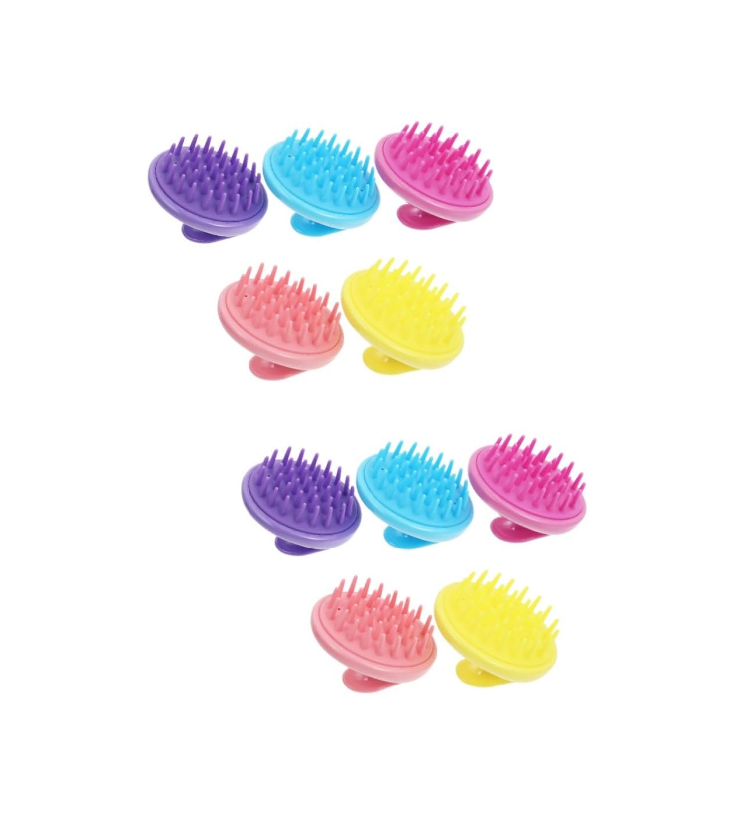 Magiclulu 10-Piece Silicone Scalp Brush Set | Shower & Hair Care Scrubber for Ultimate Scalp Massage & Clean - Buy Online on GoSupps.com