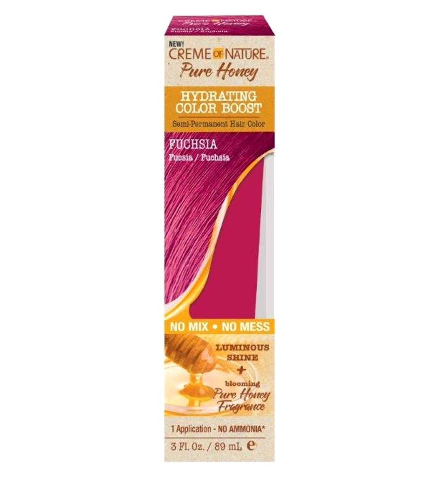 Creme Of Nature Pure Honey Hydrating Color Boost Fuchsia 3 Fl Oz Fuscia