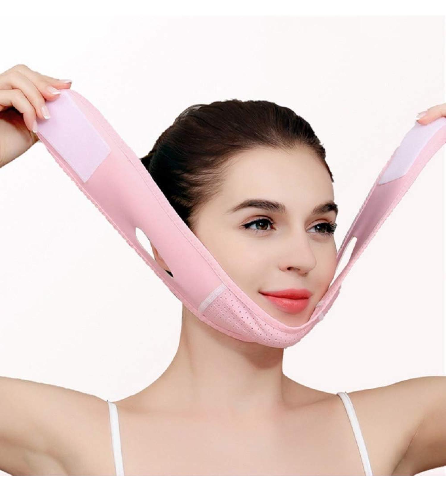 Face Slimming Strap V Shaped Slimming Mask Double Chin Reducer Pain-Free Facial Lifting Bandage For Eliminates Sagging Skin Lifting Firming anti wrinkle anti aging (Pink) - Buy Online on GoSupps.com