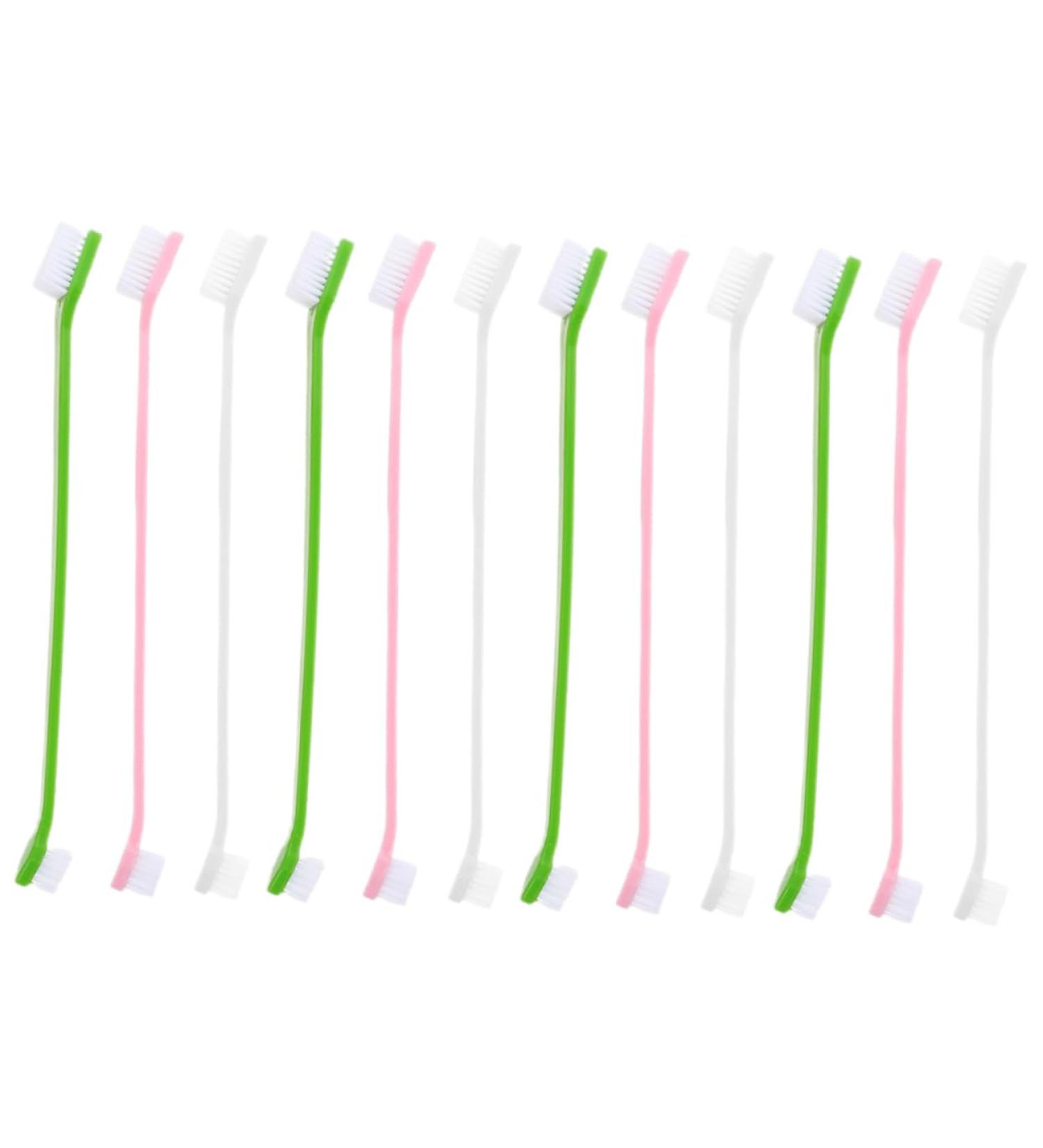 Levemolo 12pcs Double Head Dog Toothbrush Dog Oral Cleaning Toothbrush Cat Toothbrush and Toothpaste Pet Pp - Buy Online on GoSupps.com