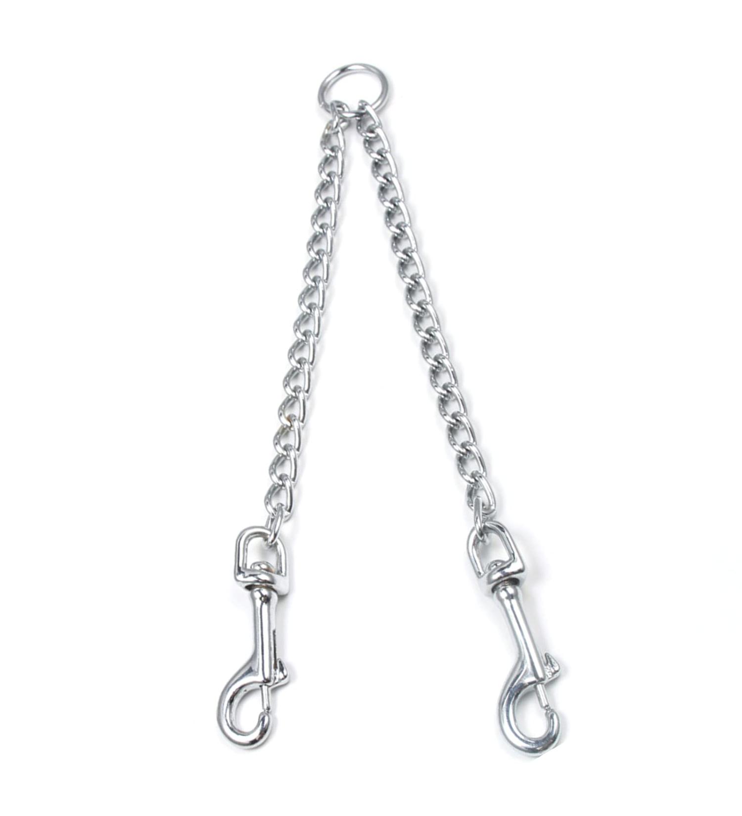 LERTREEUK Double Dog Leash - Stainless Steel 2 Way Chain Coupler for Easy Walking (70cm) - International Shipping Available - Buy Online on GoSupps.com