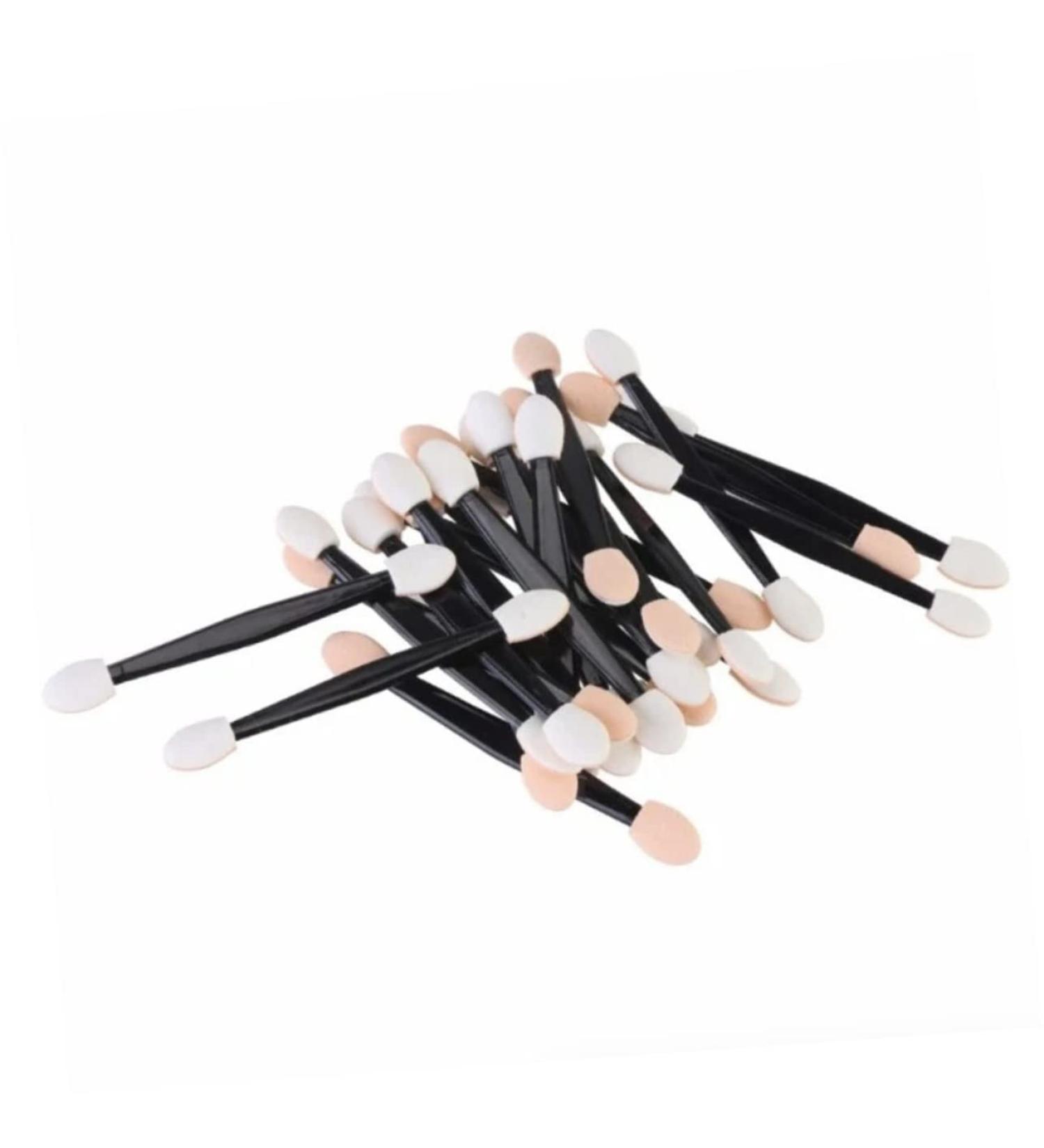 SOESFOUFU 100 Pcs Cosmetic Double Head Eyeshadow Makeup Eyeshadow Eyeliner Brushes Eyeshadow Brush Size 2 Black - Buy Online on GoSupps.com