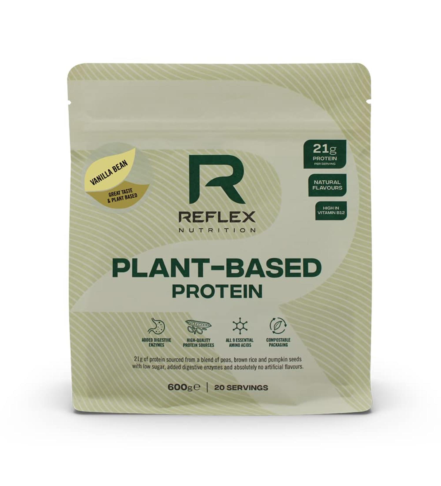 Reflex Nutrition Plant Based Vegan Protein with B12 Great Taste New 2020 Protein (Vanilla Bean) (600g) - Buy Online on GoSupps.com