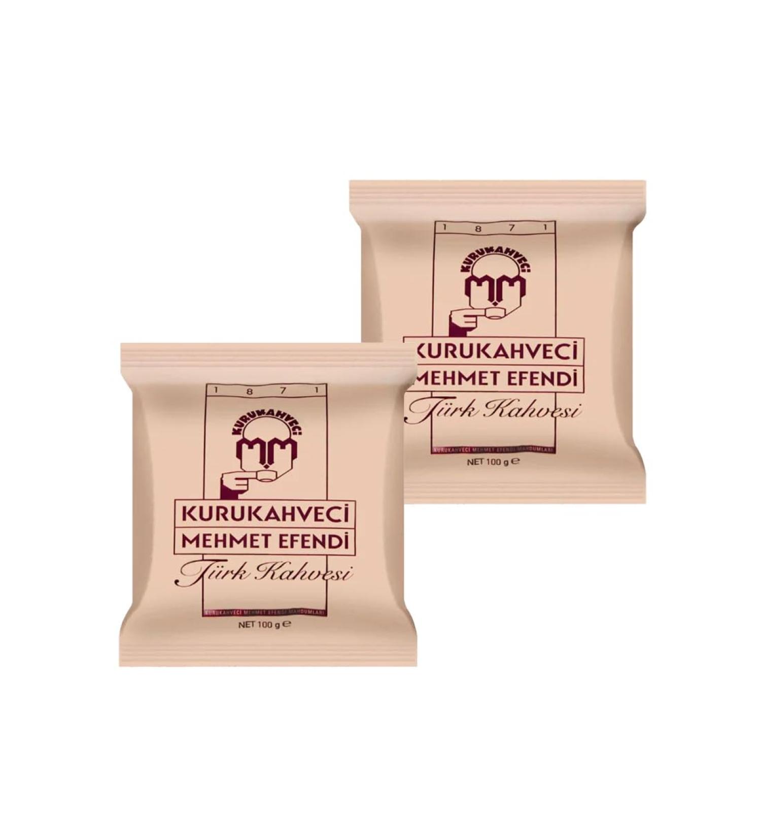 Mehmet Efendi Turkish Coffee - Medium Roast 100% Natural Grind for a True Turkish Delight (100g 2 Pack) - Buy Online on GoSupps.com
