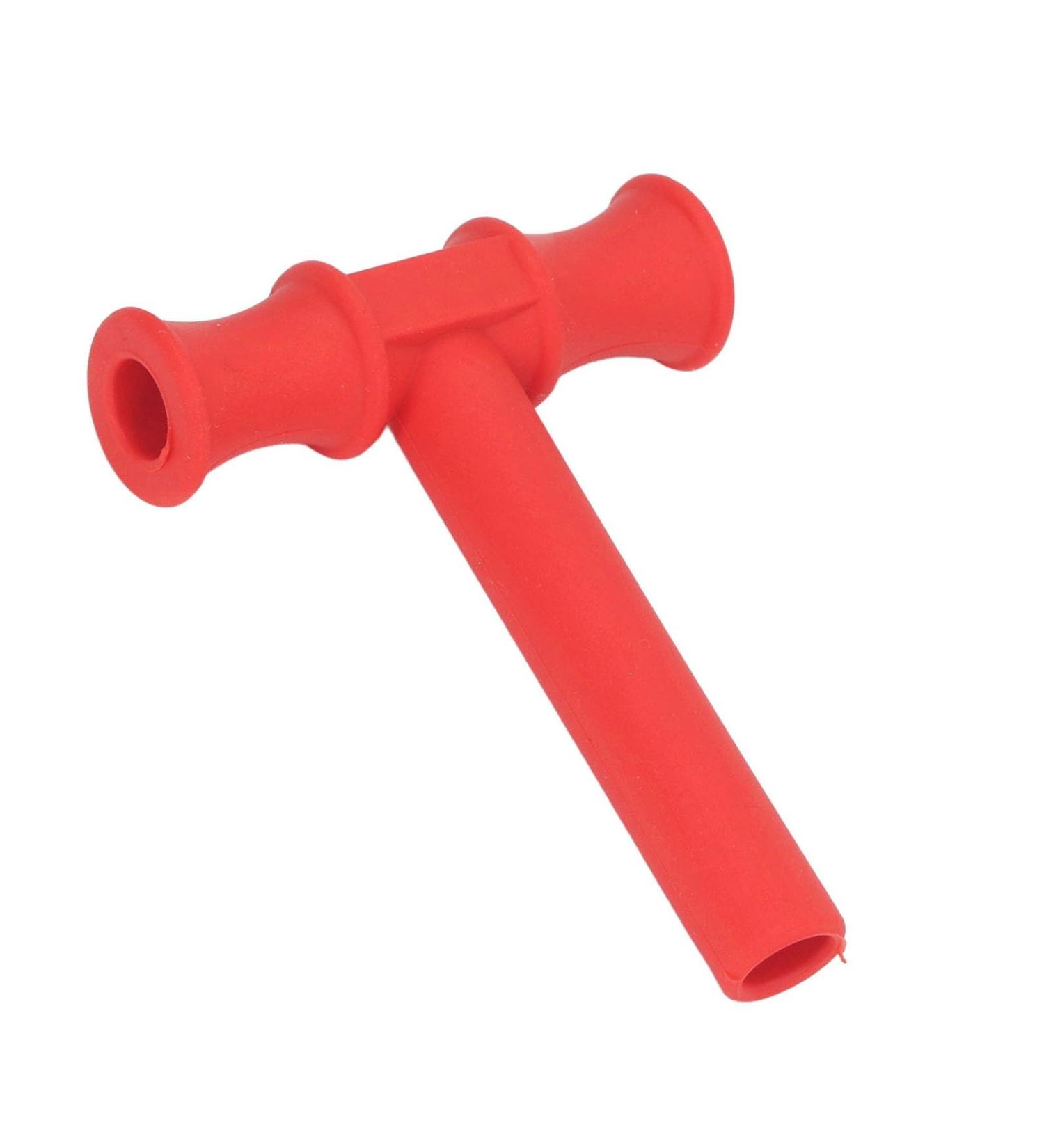 Chewy Tubes Oral Motor Tool & TPR Sensory T-Shaped Cubes for Autistic Children - Red | International Shipping Available - Buy Online on GoSupps.com