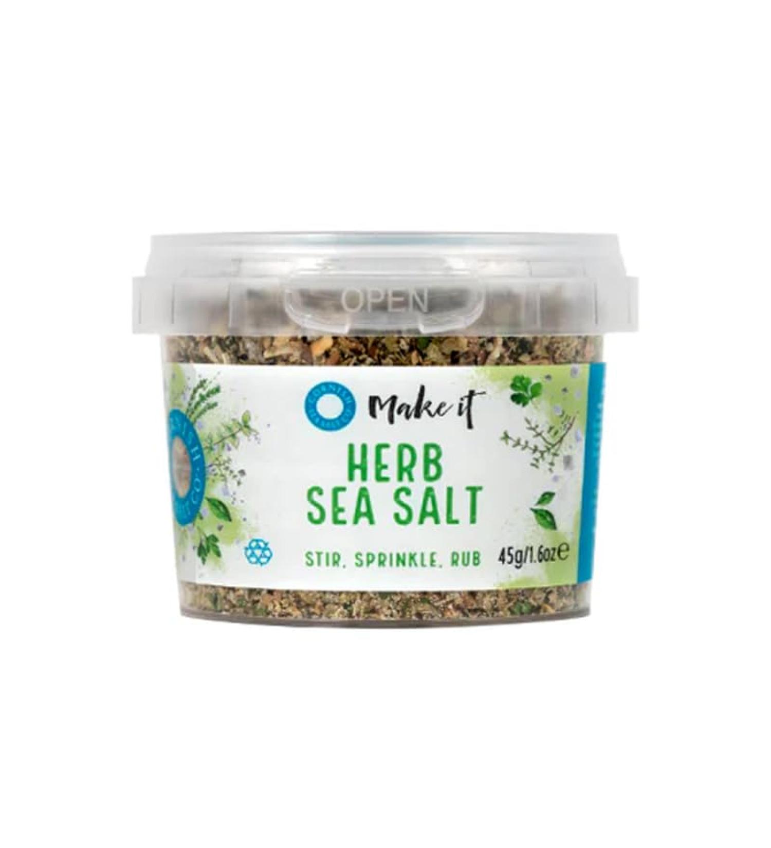 Cornish Sea Salt Tub (8 Pack Herby Sea Salt 45g) - Buy Online on GoSupps.com
