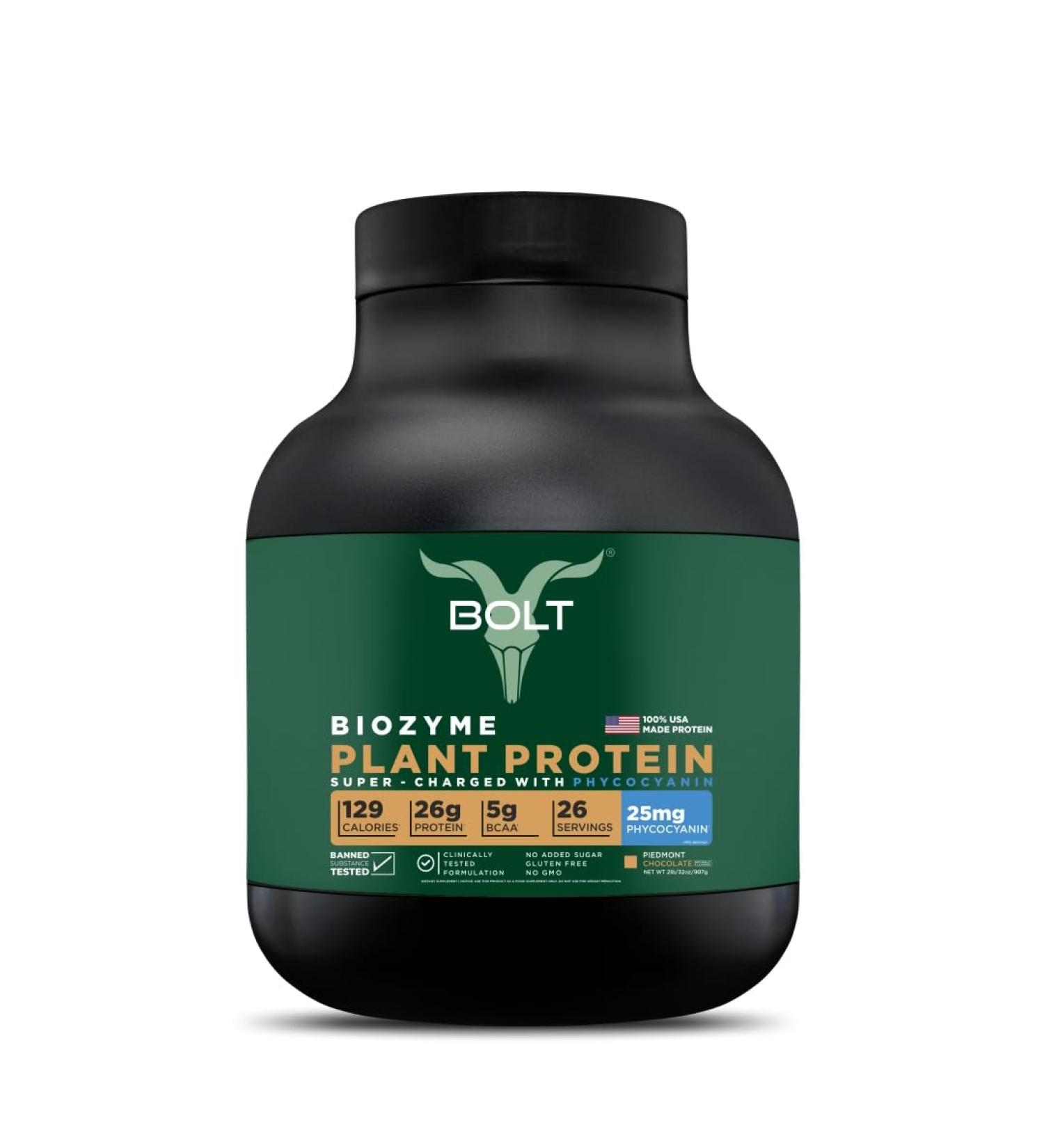 Buy Bolt Plant Protein 2 lb - Piedmont Chocolate Flavor | Premium Vegan Protein Powder for International Shipping - Buy Online on GoSupps.com
