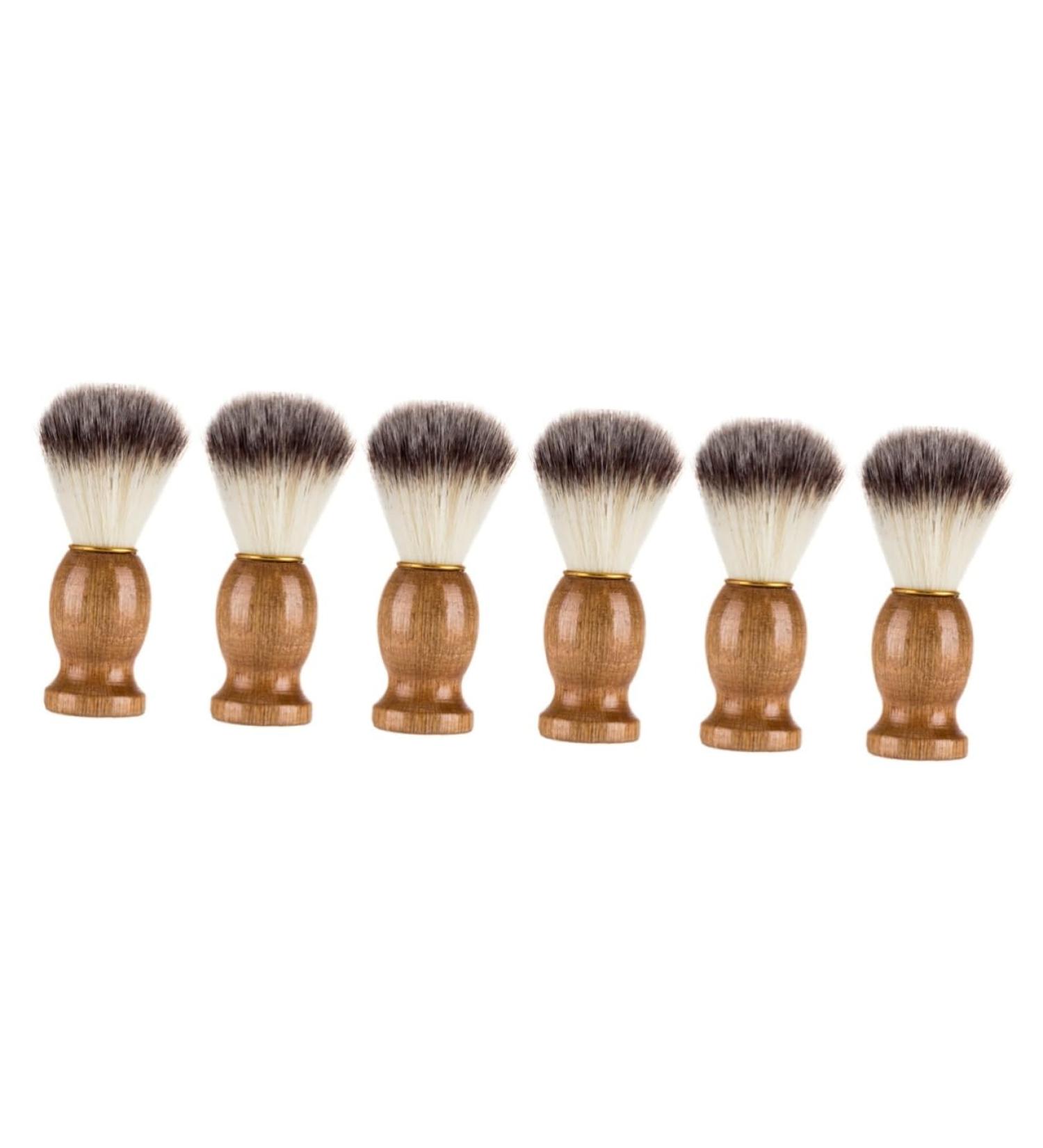 Minkissy 6-Pack Razor Brush for Men | High-Quality Shaving & Hair Removal Accessories | Soft Fur Suit Brush for Grooming & Hairdressing - Buy Online on GoSupps.com