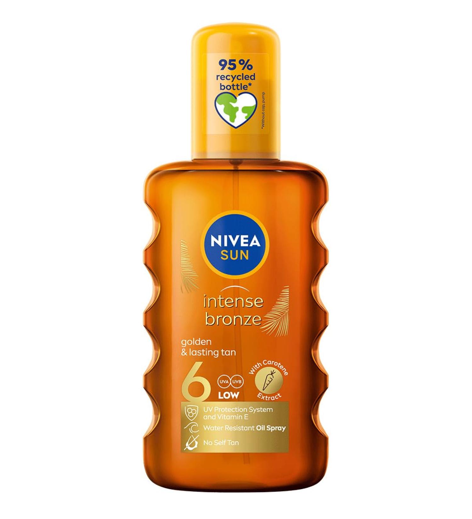 NIVEA SUN Intense Bronze Carotene Sun Oil SPF 6 - 200ml | Buy Best Sunscreen Online for Global Shipping - Buy Online on GoSupps.com
