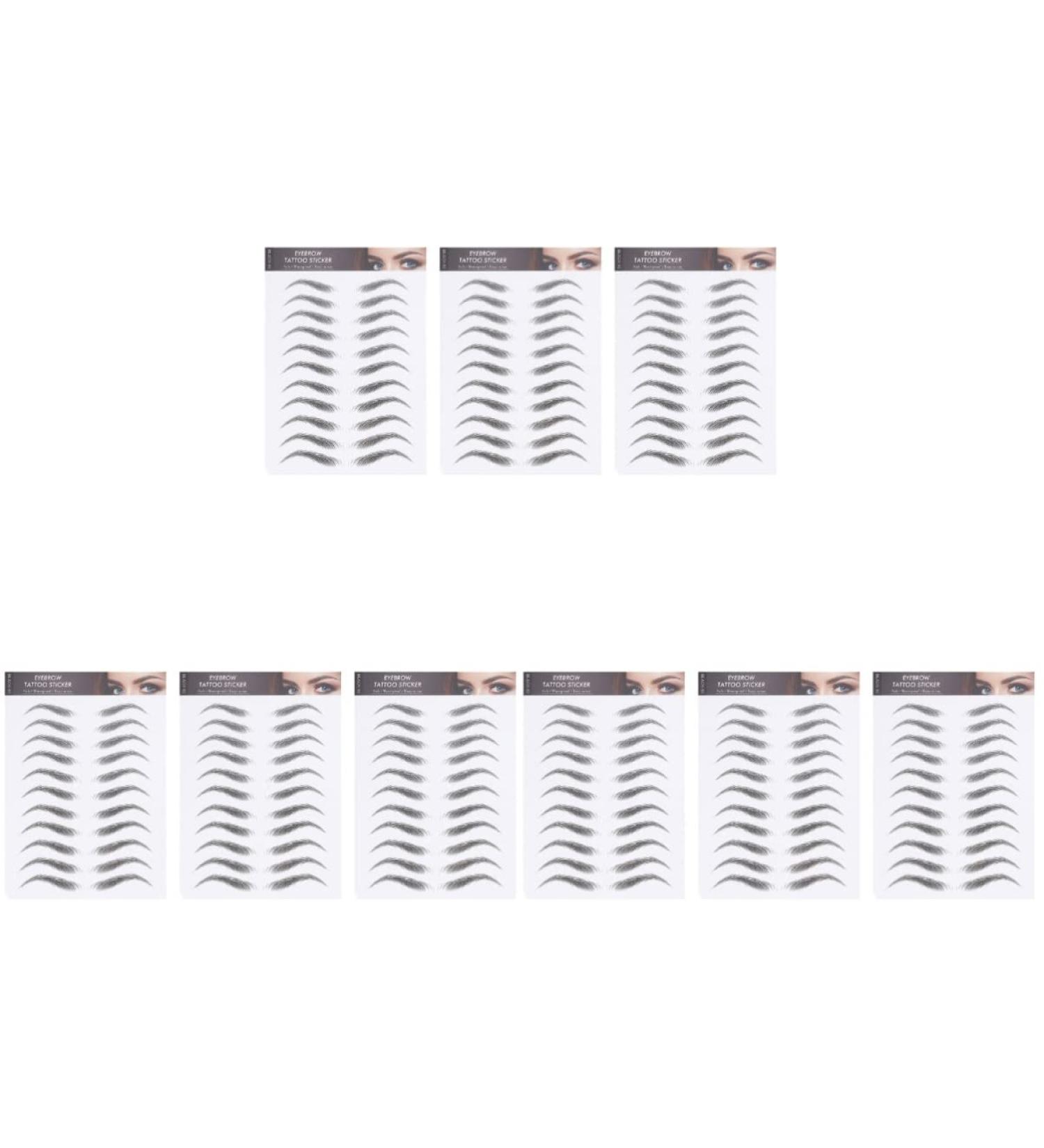 FOMIYES 9 Sheets Waterproof Eyebrow Stickers Black Stickers Eyebrow Transfers for Women Artificial Eyebrow - Buy Online on GoSupps.com