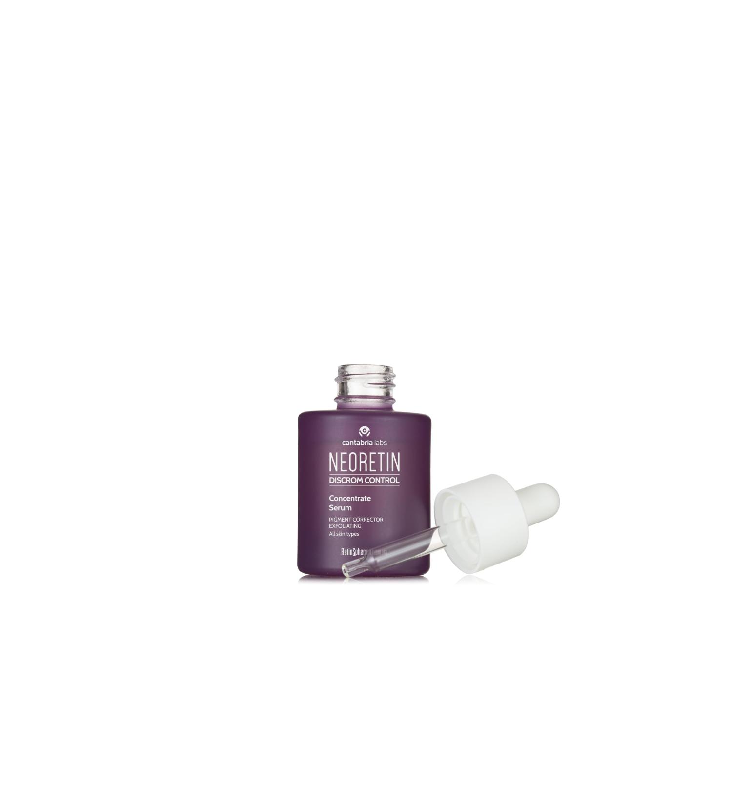  Cantabria Labs Neoretin Discrom Control Concentrate Serum 30 ml for all skin types nighttime anti-dark spot and brightening treatment - Buy Online on GoSupps.com
