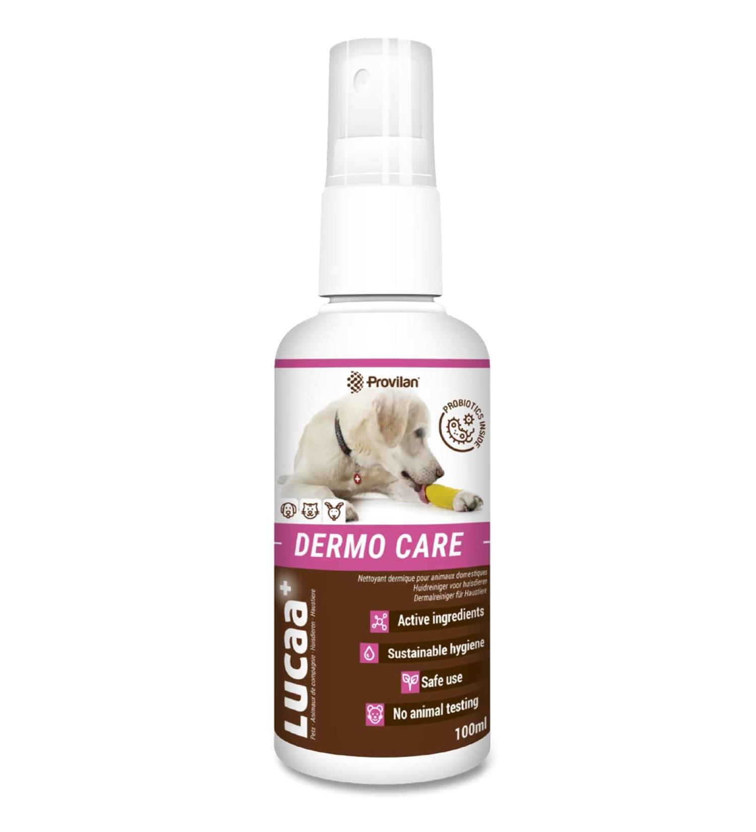 LUCAA+ Pets Wound Care 100 ml | Injury Cleaner for Dogs/Cats with Probiotics | Bio Vegan & Natural - Buy Online on GoSupps.com