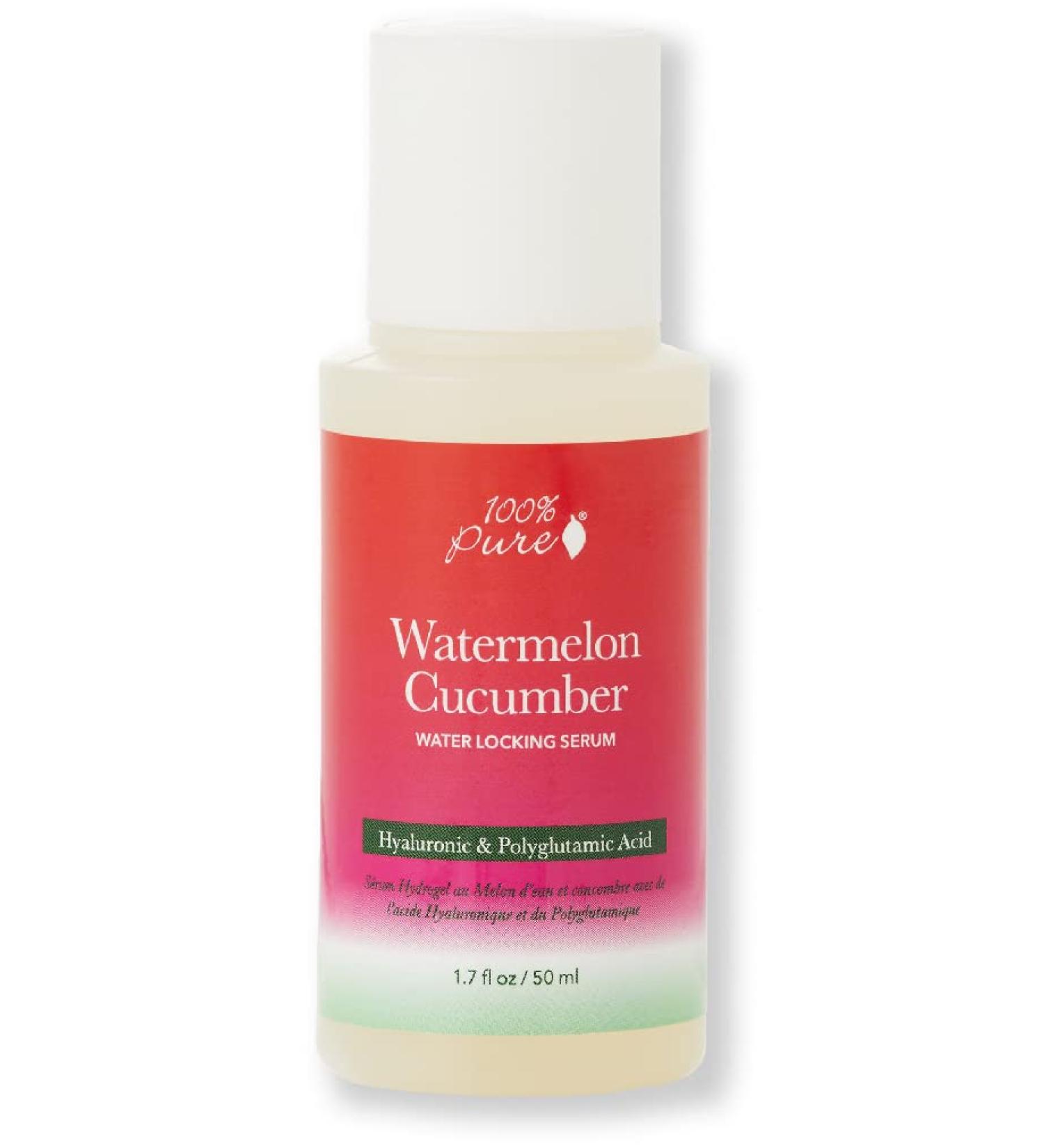 100% PURE Watermelon Cucumber Water Locking Serum for Face Moisturizing Glow Skin Care - Hyaluronic Acid Boost to Replenish Hydrate & Plump Dry Thirsty Skin Vegan - 1.7 fl oz - Buy Online on GoSupps.com