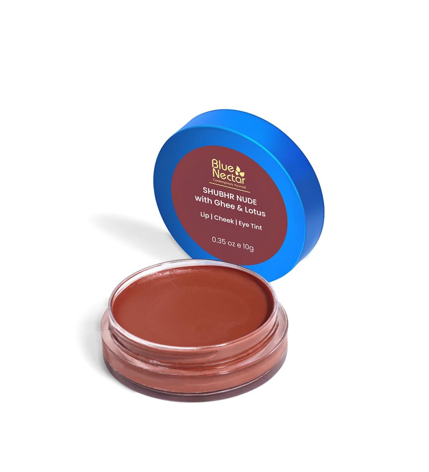 Buy Blue Nectar Lip Tint Stain | Hydrating Sheer Nude Tint with Shea Butter for Natural Lips - 10g - Buy Online on GoSupps.com