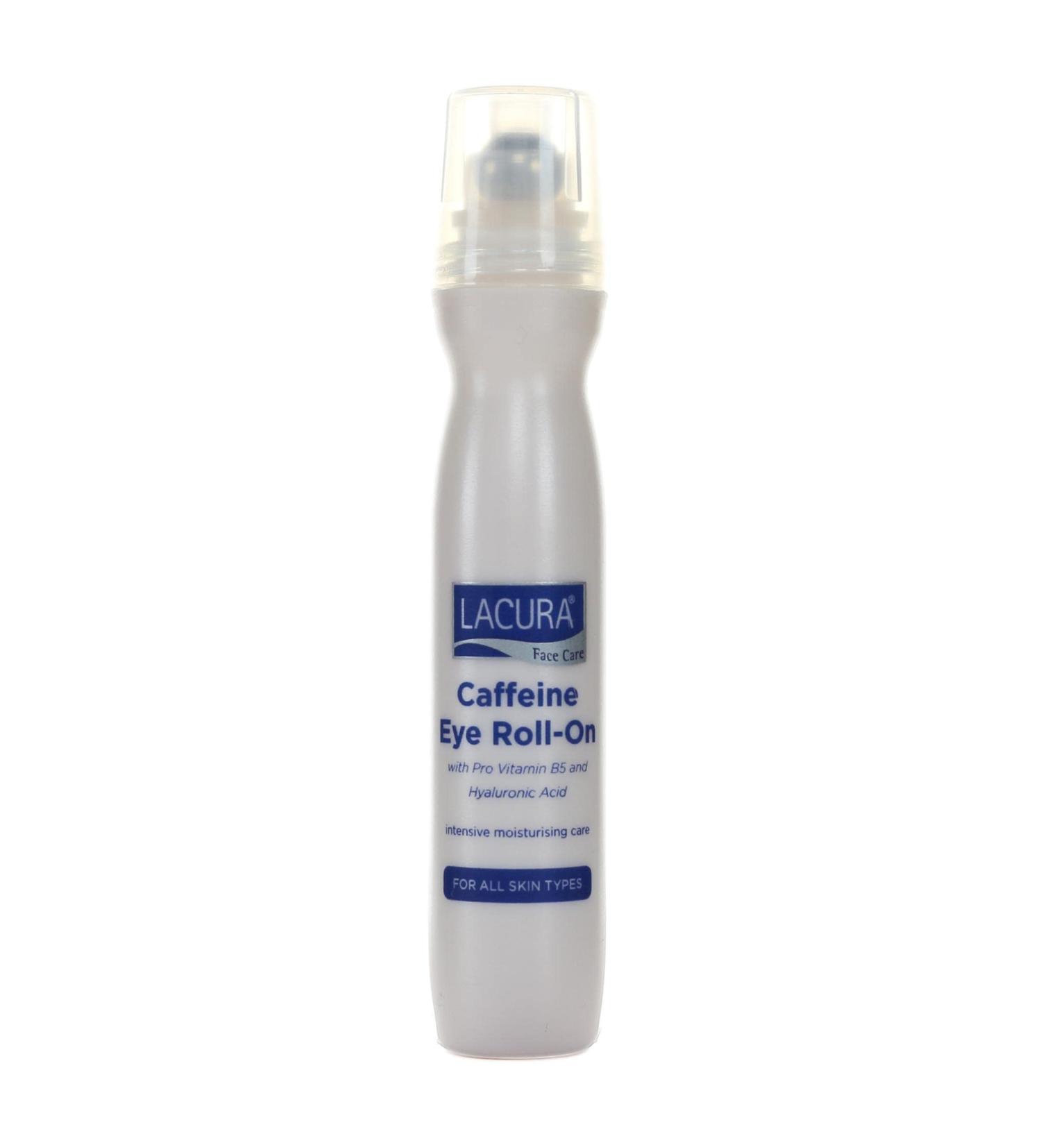  Lacura LACURA Face Care Caffeine Eye Roll-On with provitamin B5 and hyaluronic acid 15 ml - Buy Online on GoSupps.com