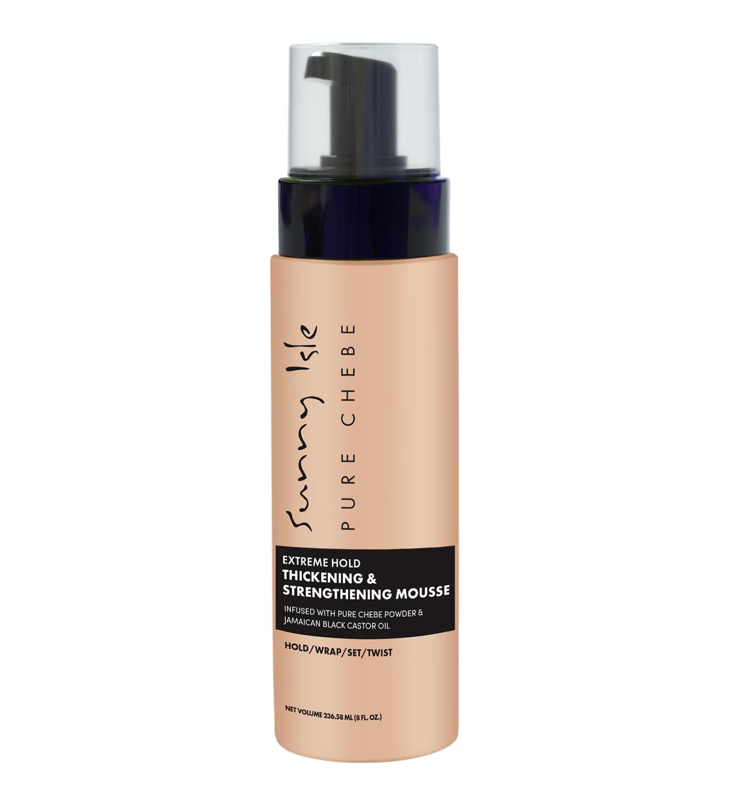 Sunny Isle Pure Chebe Mousse 8oz | Extreme Hold & Thickening Hair Treatment | Infused with African Chebe Powder & Jamaican Black Castor Oil - Buy Online on GoSupps.com