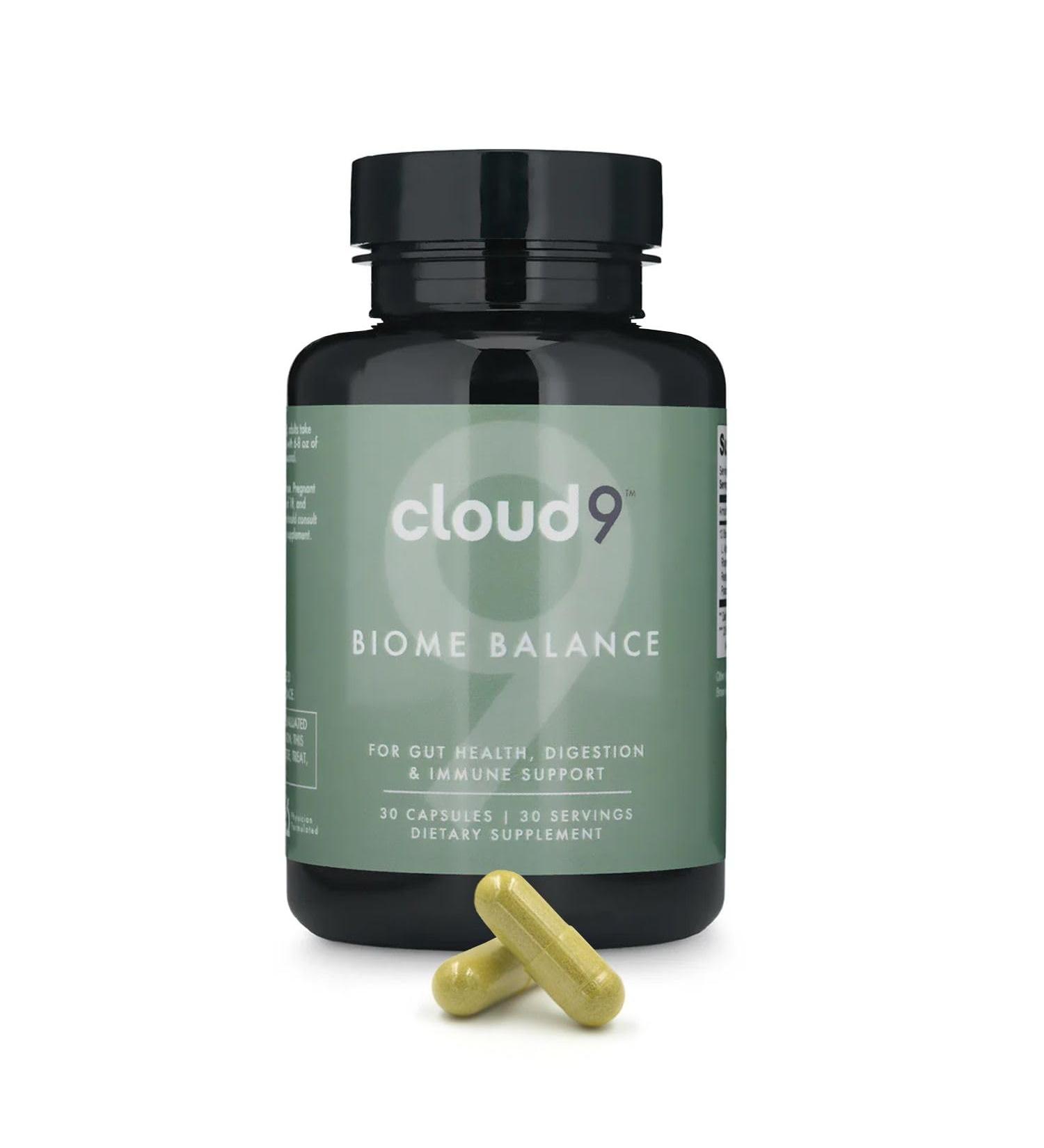 Cloud9 Biome Balance 13-Strain Probiotic for Gut Mood & Immune Support 20 Billion CFU Vegan Dairy-Free Shelf-Stable Made in USA- 30 Capsules - Buy Online on GoSupps.com