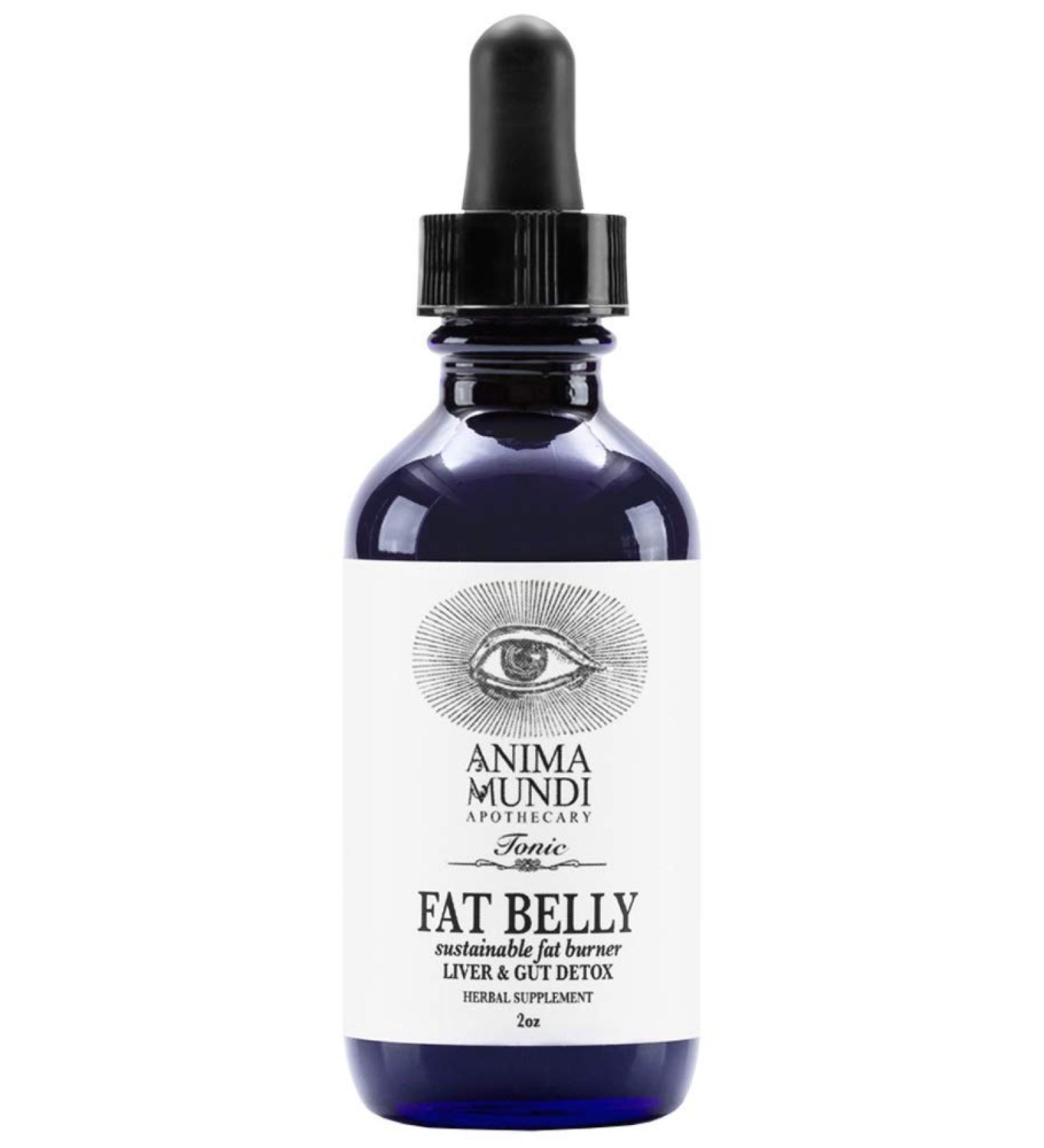Anima Mundi Fat Belly Tonic - Liver Detox Support with Garcinia, Green Coffee & Turmeric - 2oz Liquid Herbal Tincture - Buy Online on GoSupps.com