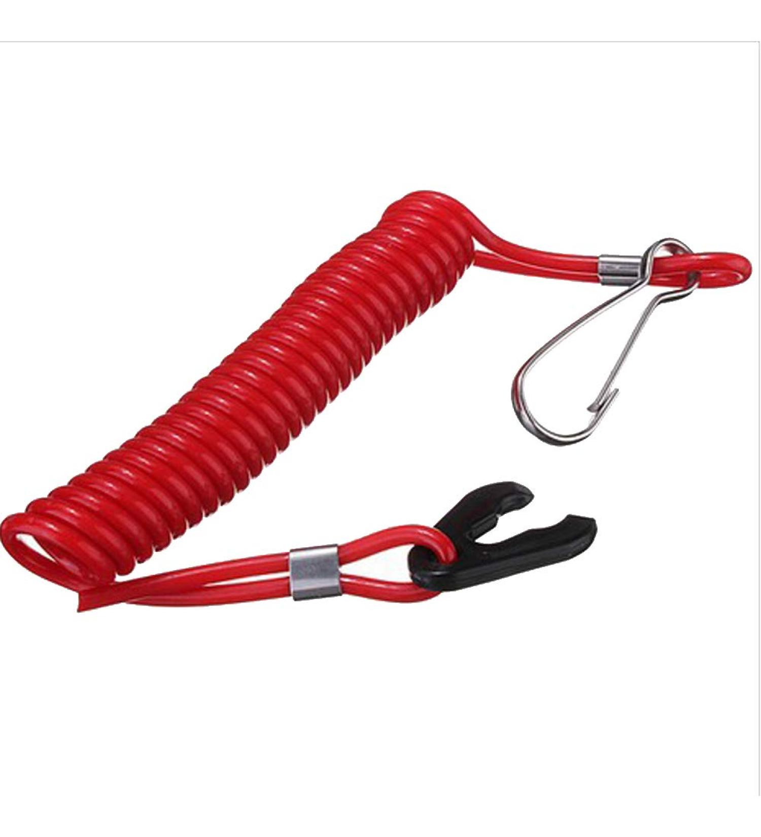 Yamaha Red Kill Switch Keys with Lanyard - Marine Boat Motor Engine Safety Cord - Buy Online on GoSupps.com