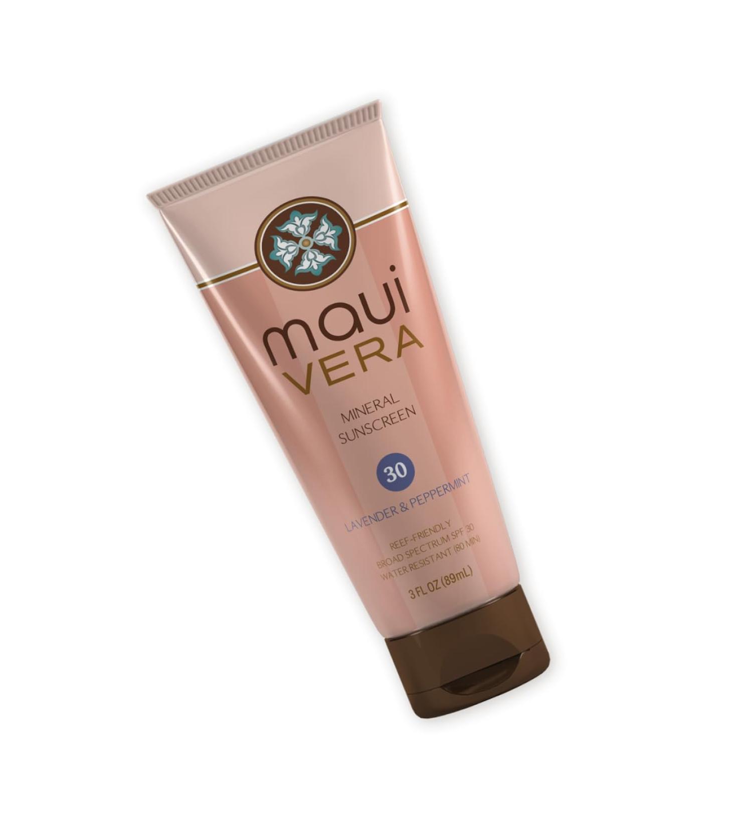 Reef Friendly Mineral Sunscreen SPF 30 with Lavender & Peppermint - 80 Min Water Resistant | Shop Now - Buy Online on GoSupps.com
