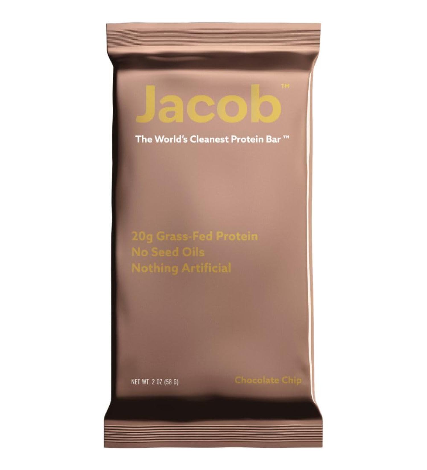 Jacob Bar Protein Bars Chocolate (9 Bars Total) - 20g Grass-Fed Protein No Seed Oils Nothing Artificial - Buy Online on GoSupps.com