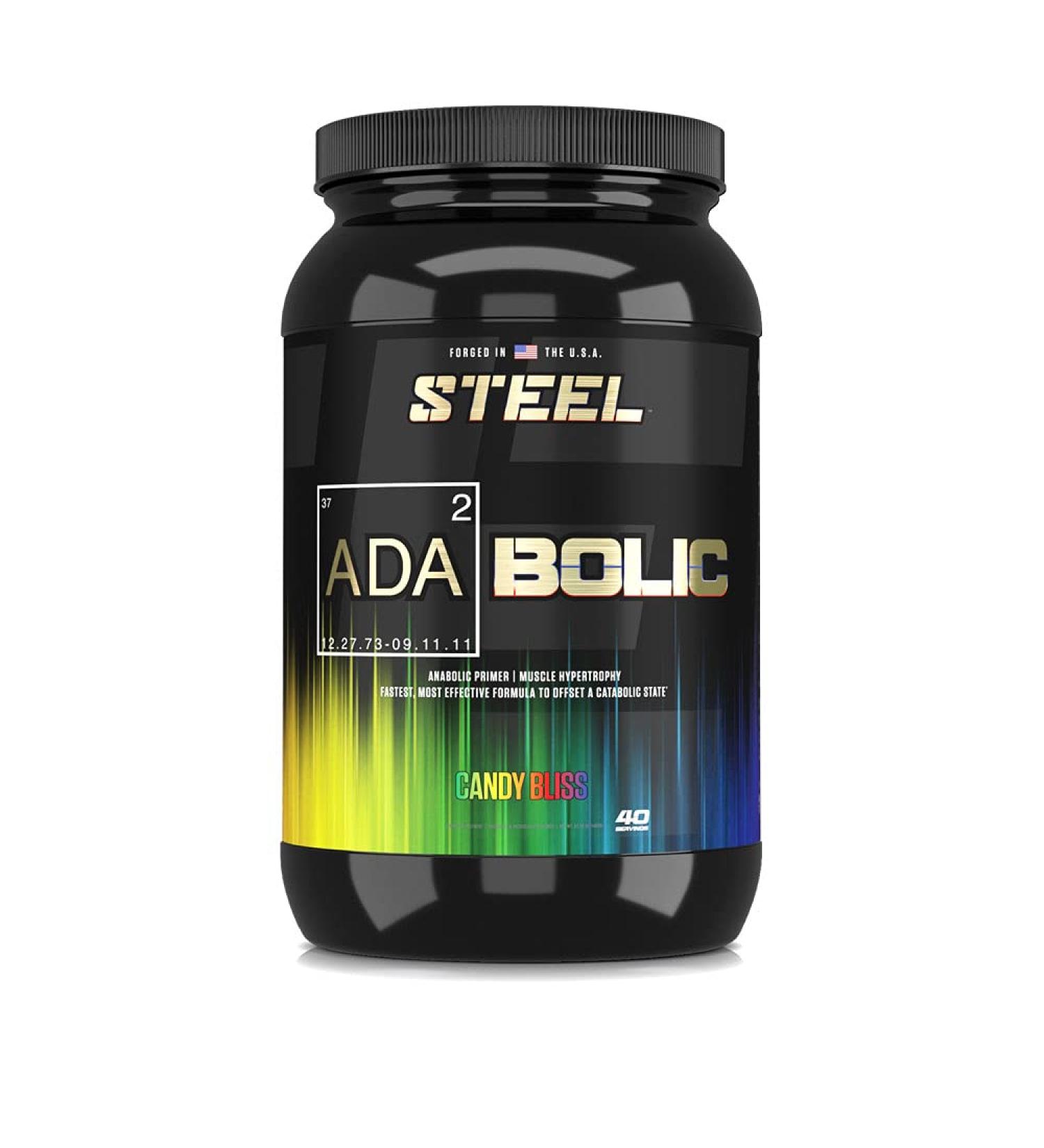 Steel Supplements ADABolic Pre Workout | Candy Bliss Flavor | Muscle Builder for Men & Women | Post Workout Recovery Drink | 40 Servings 3.75lbs - Buy Online on GoSupps.com