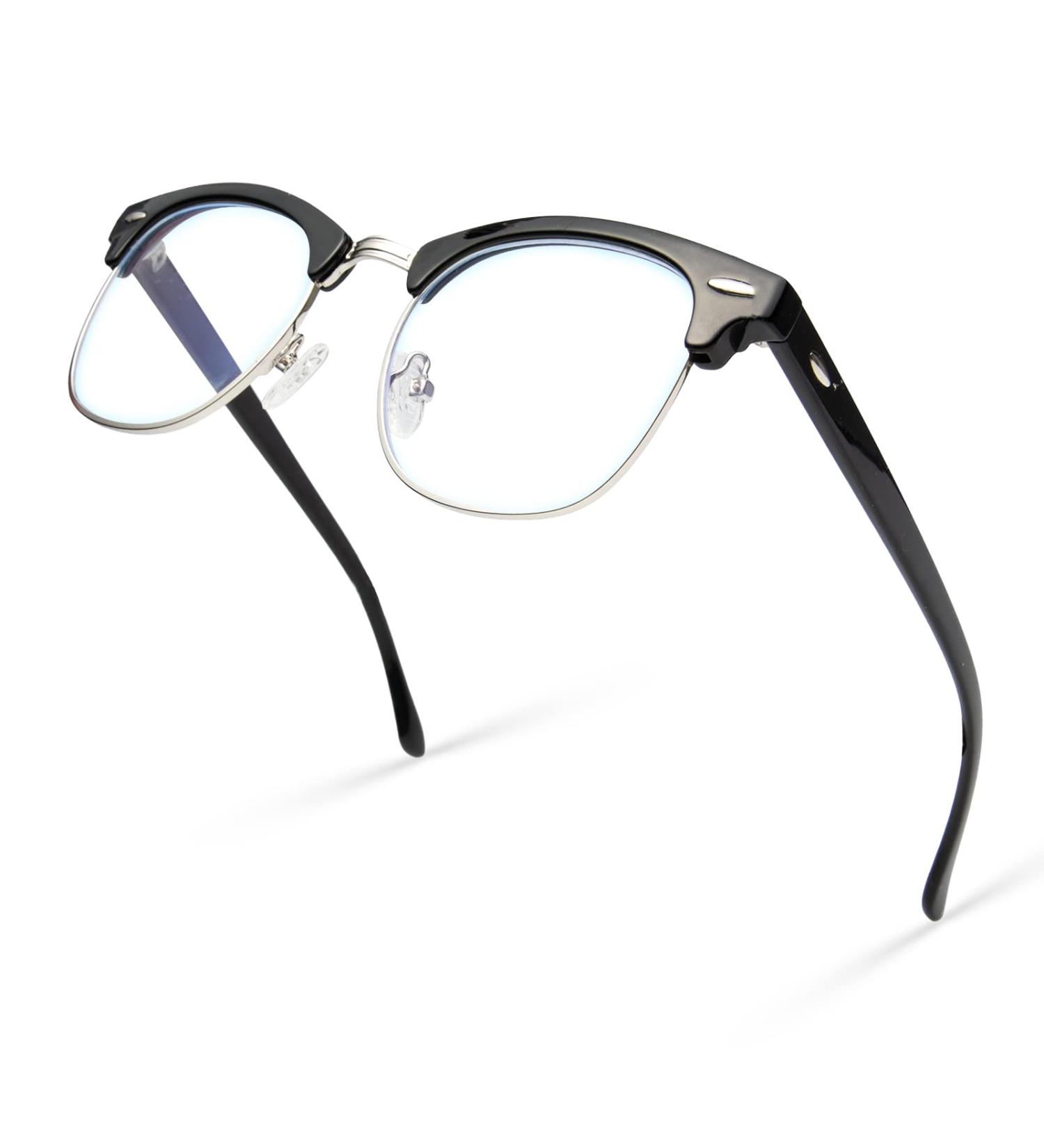 Blue Light Blocking Glasses - Square Anti-Glare for Gaming & Reading - Unisex Black - Buy Online on GoSupps.com