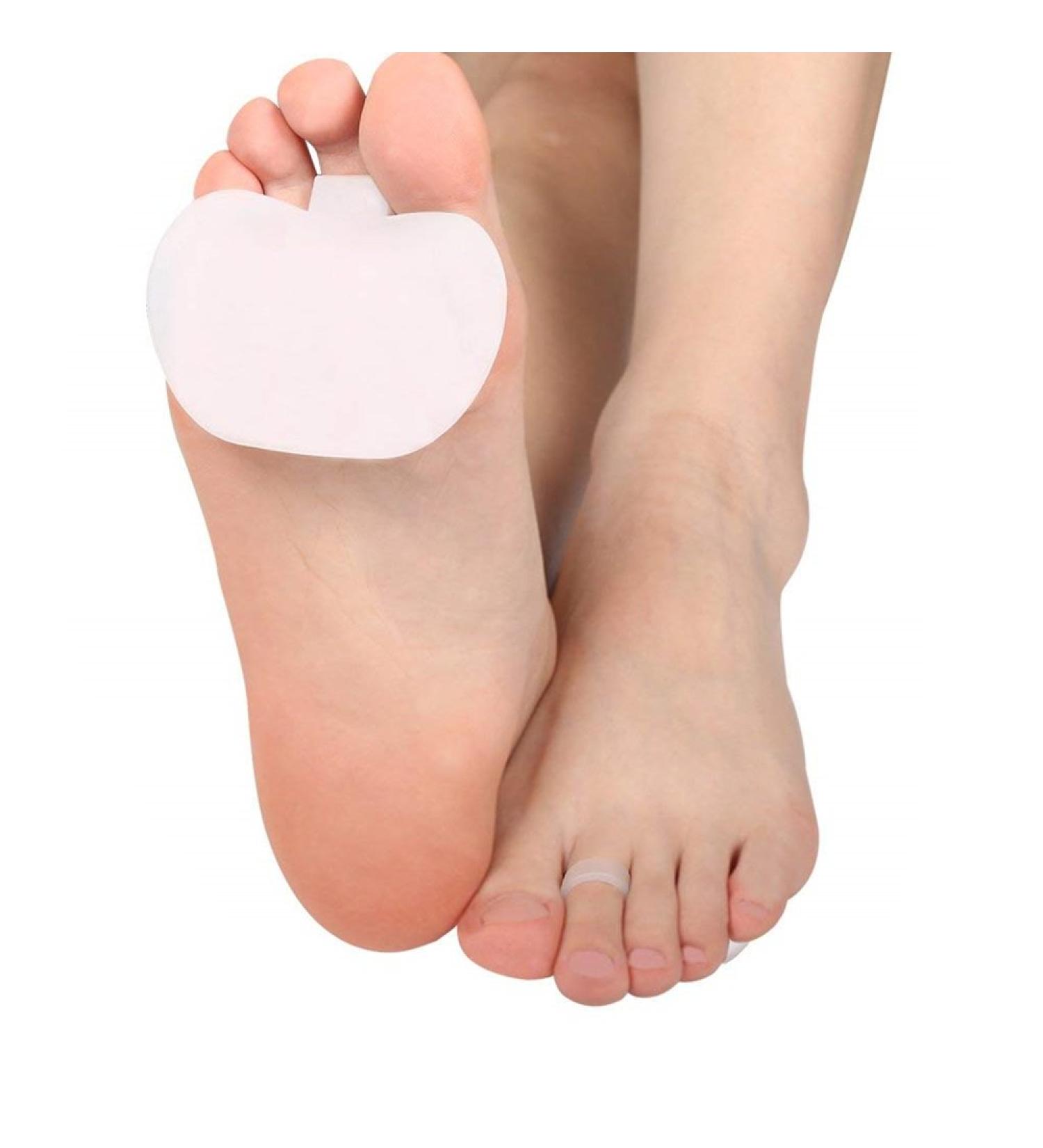 Dr.Pedi Foot Cushion Silicone Insoles with Toe Support - Pain Relief for Metatarsal and Mortons Neuroma - 1 Pair for Women and Men - Buy Online on GoSupps.com