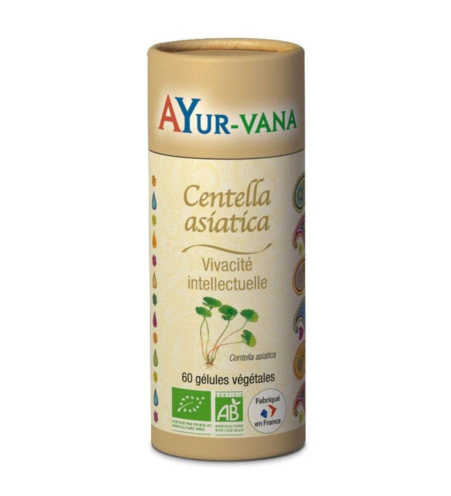 Centella Asiatica Organic AYur-vana - 60 Capsules - Intellectual Vivacity